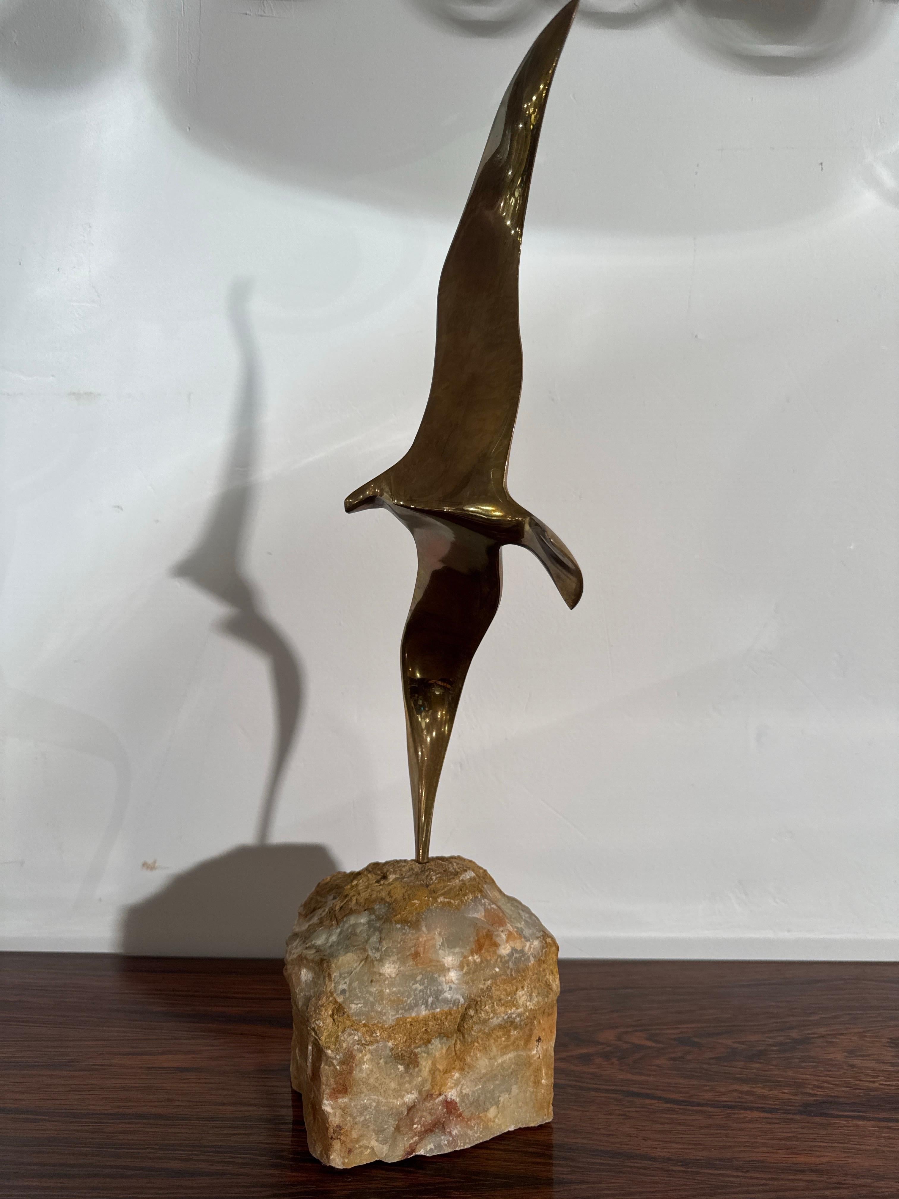 Fine XX secolo Scultura di uccello volante di Curtis Jeré, anni '70 in vendita