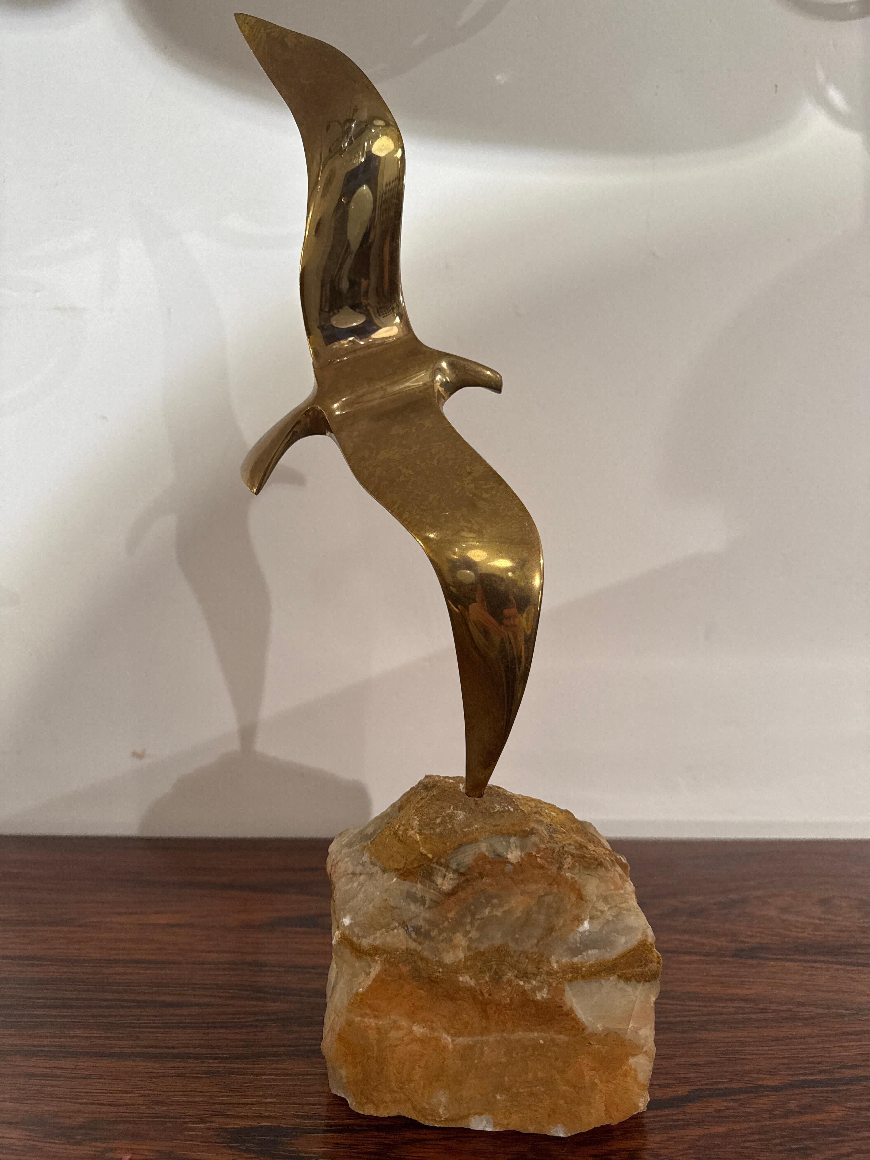 Rame Scultura di uccello volante di Curtis Jeré, anni '70 in vendita