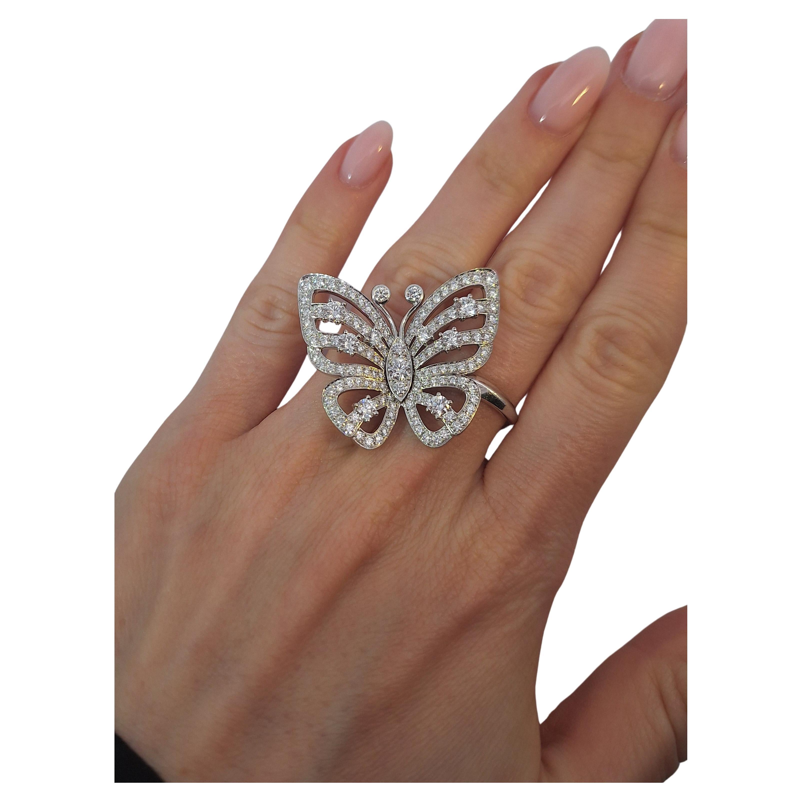 Flying Butterfly Between the Finger Ring