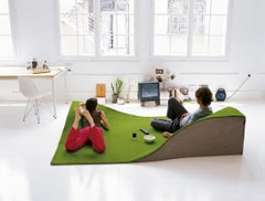 Flying Carpet Grüner Teppich, Nanimarquina, Ana Mir & Emili Padros, Modulare Sitzmöbel