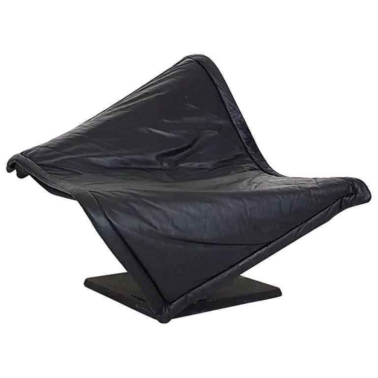 "Flying Carpet" Leather Lounge Chair by Simon Desanta for Rosenthal, Germany