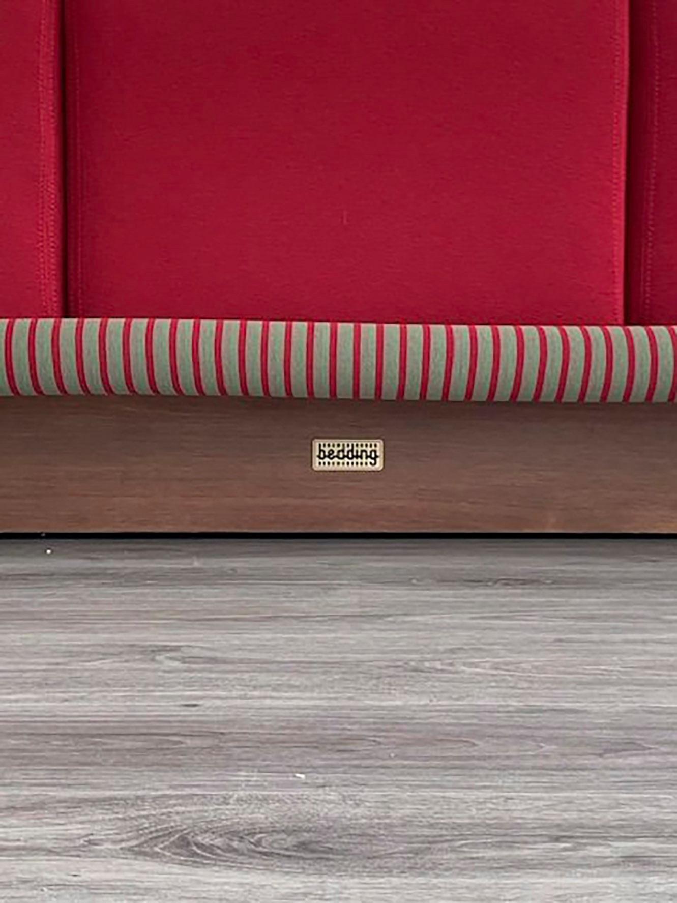 1970 Flying Carpet 3 Seater Sofa by Ettore Sottsass Wood Fabrics Velvet Carpet 7