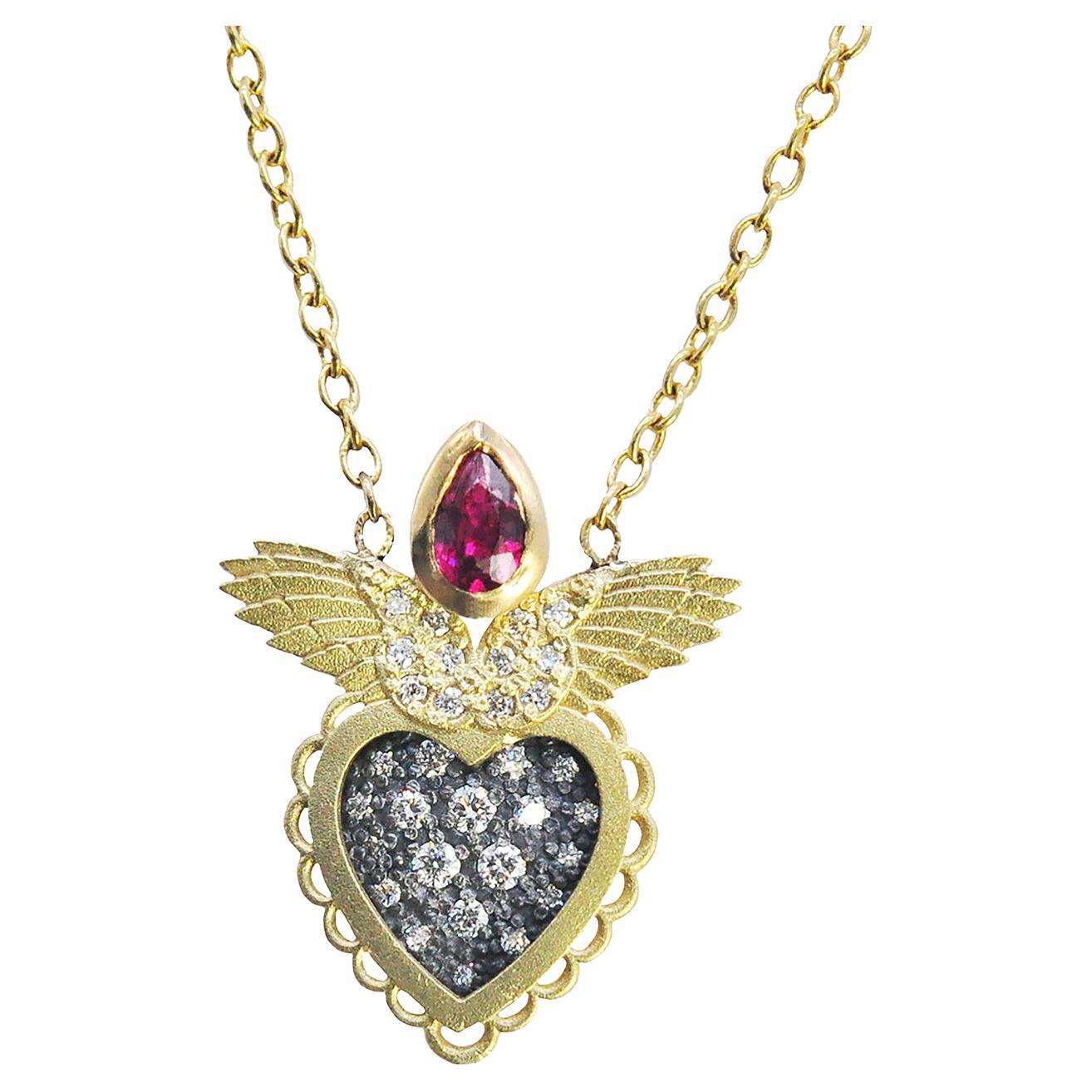Flying Heart Necklace For Sale