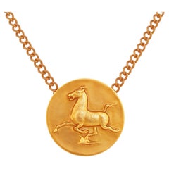 Flying Horse Of Gansu Pendant Necklace By Alva Studios, 1970s