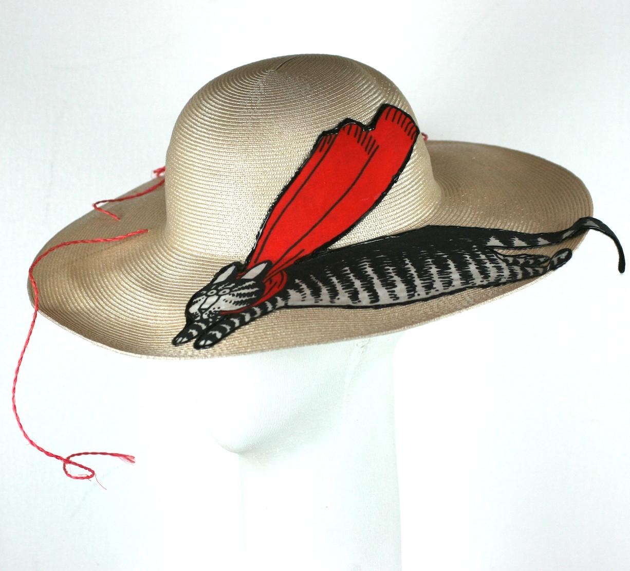 Flying Kliban Cat Hat In Excellent Condition For Sale In New York, NY