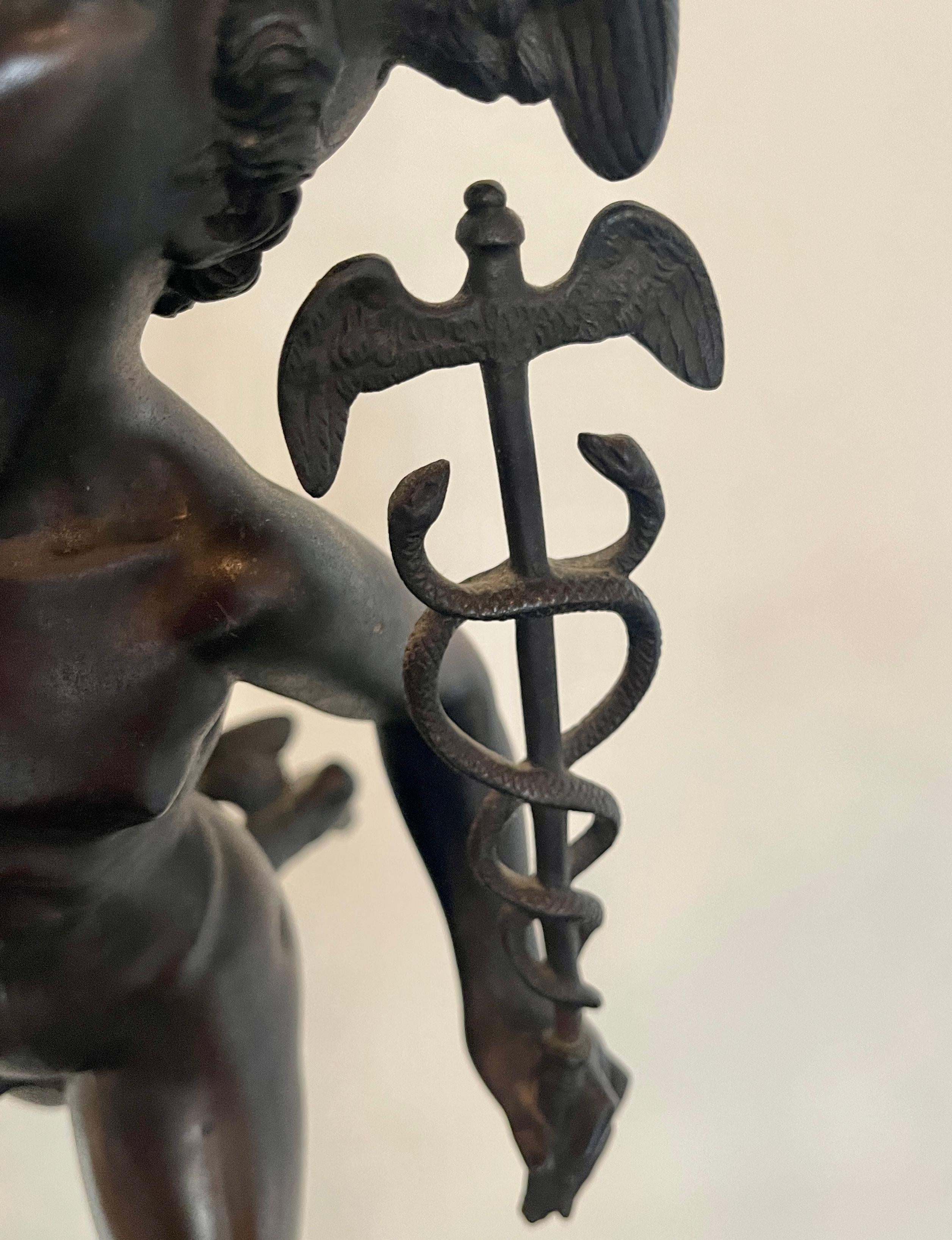Flying Mercury Hermes Figure of Greek God of Medicine, by Giavanni Da Bologna 1