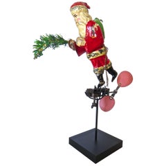 "Fliegender Weihnachtsmann" Uhrwerkspielzeug/Ornament von Guntherman:: Deutschland:: um 1905:: Selten