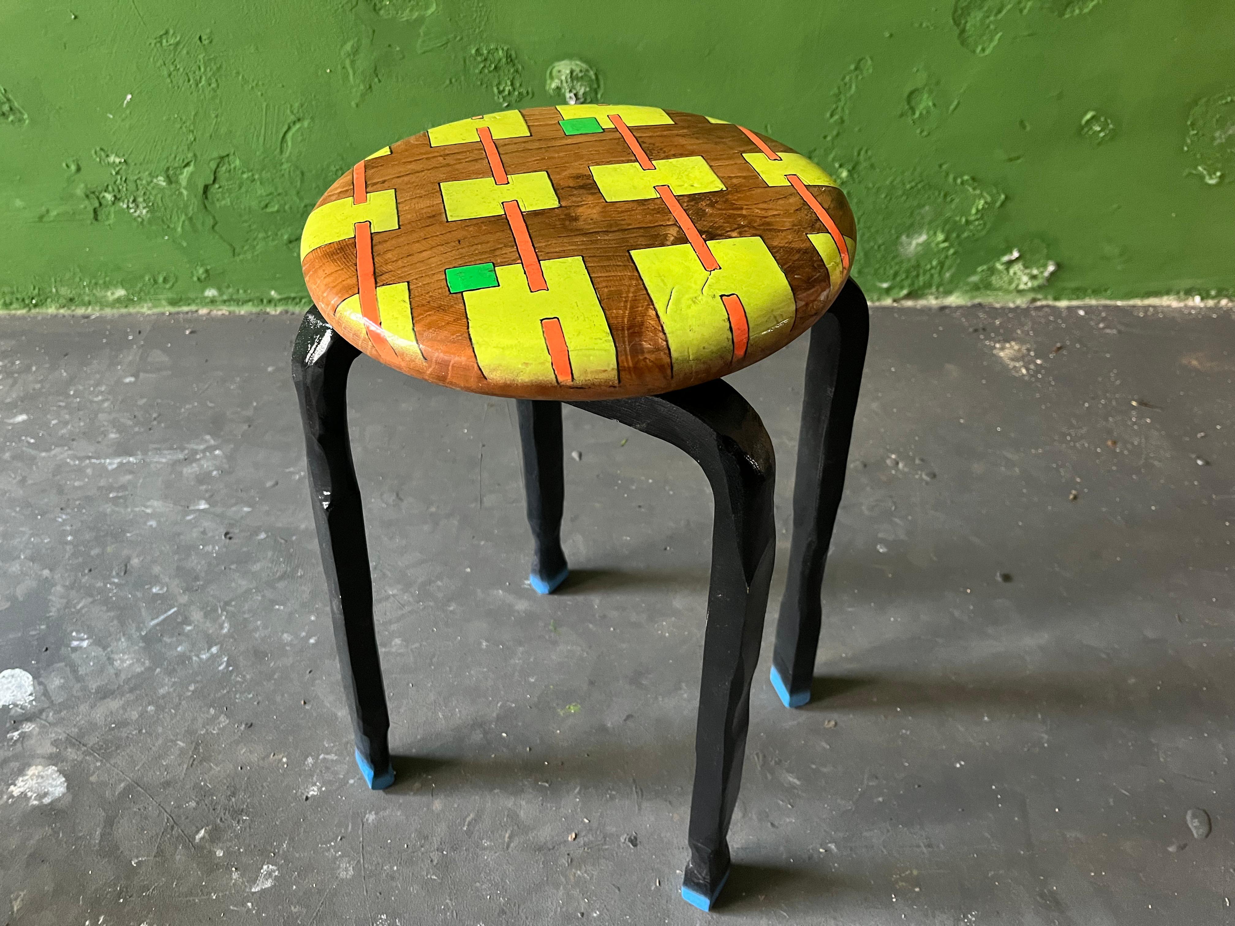 Mid-Century Modern Flying Saucer Rock'n'Roll Stool by Markus Friedrich Staab 2022 For Sale