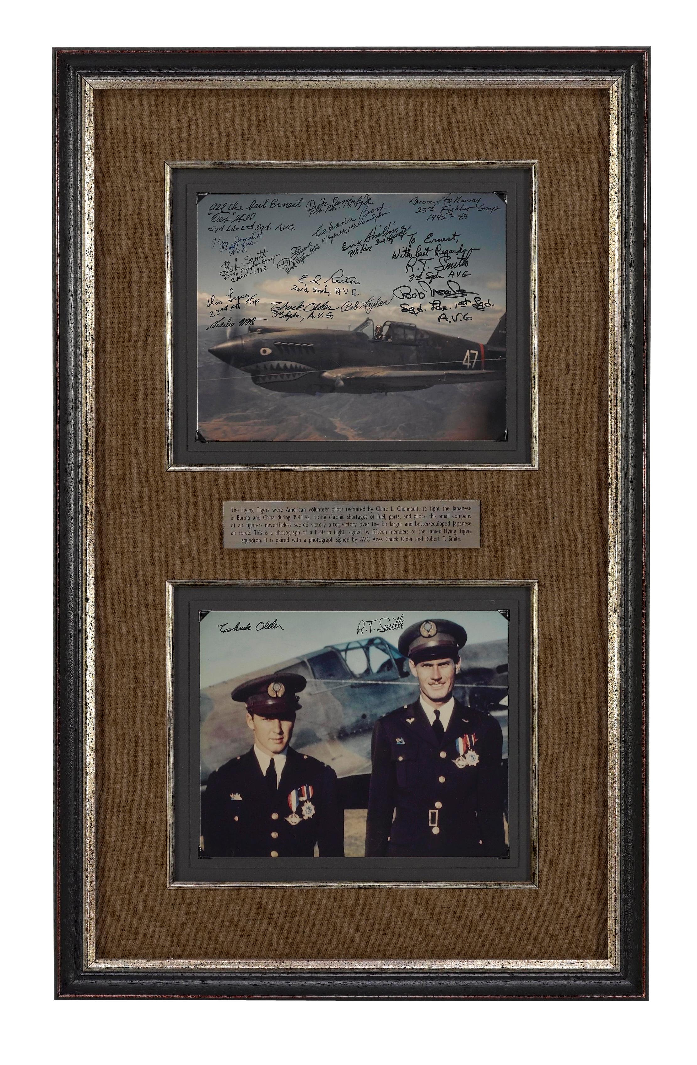 Collage der Unterschriften der Piloten der Flying Tigers im Angebot 3