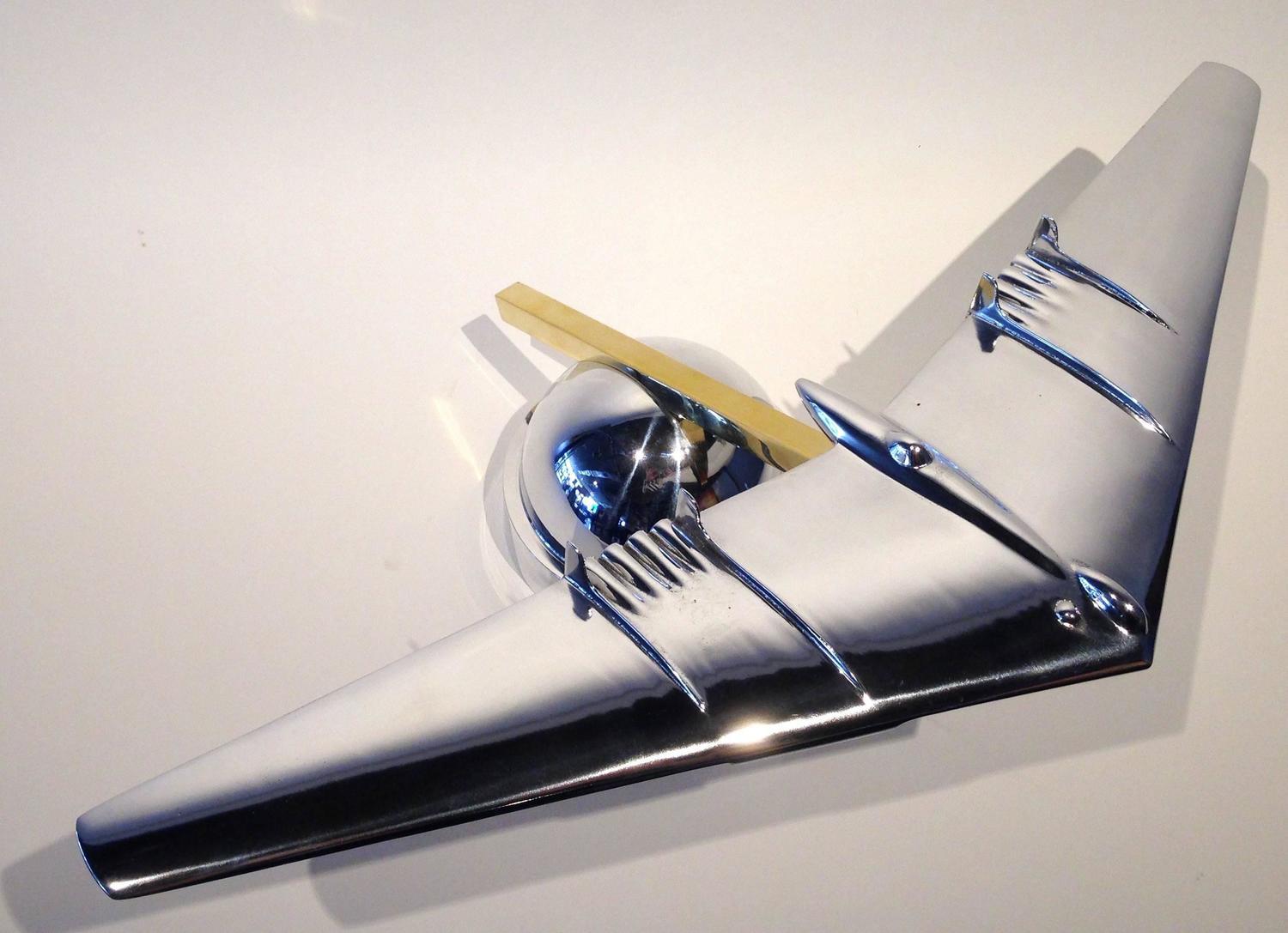 Art Deco Flying Wing Replica Sculpture by American Artist Phil Miller