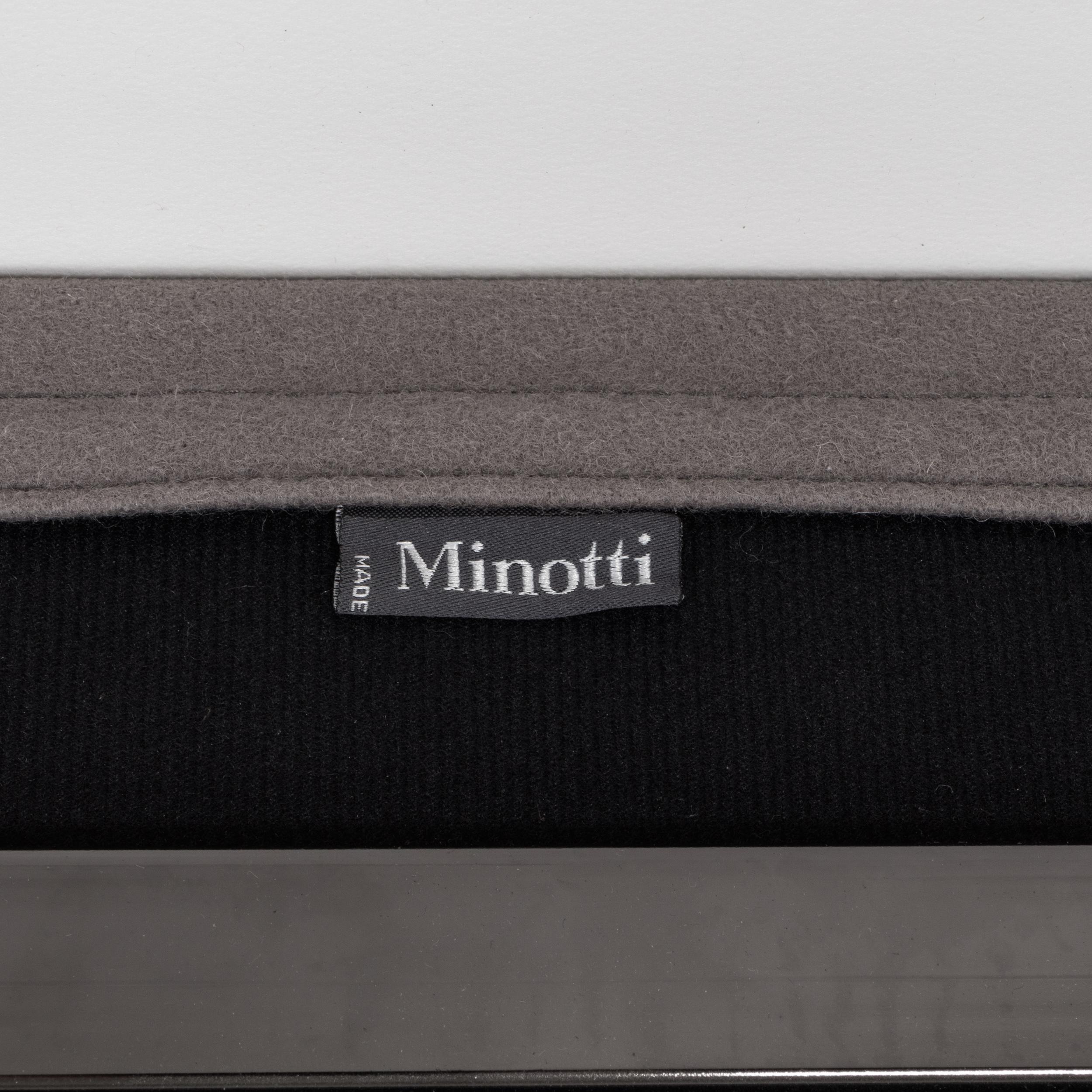 Flynt Grey Wool Armchairs by Rodolfo Dordoni for Minotti, Set of 2 6