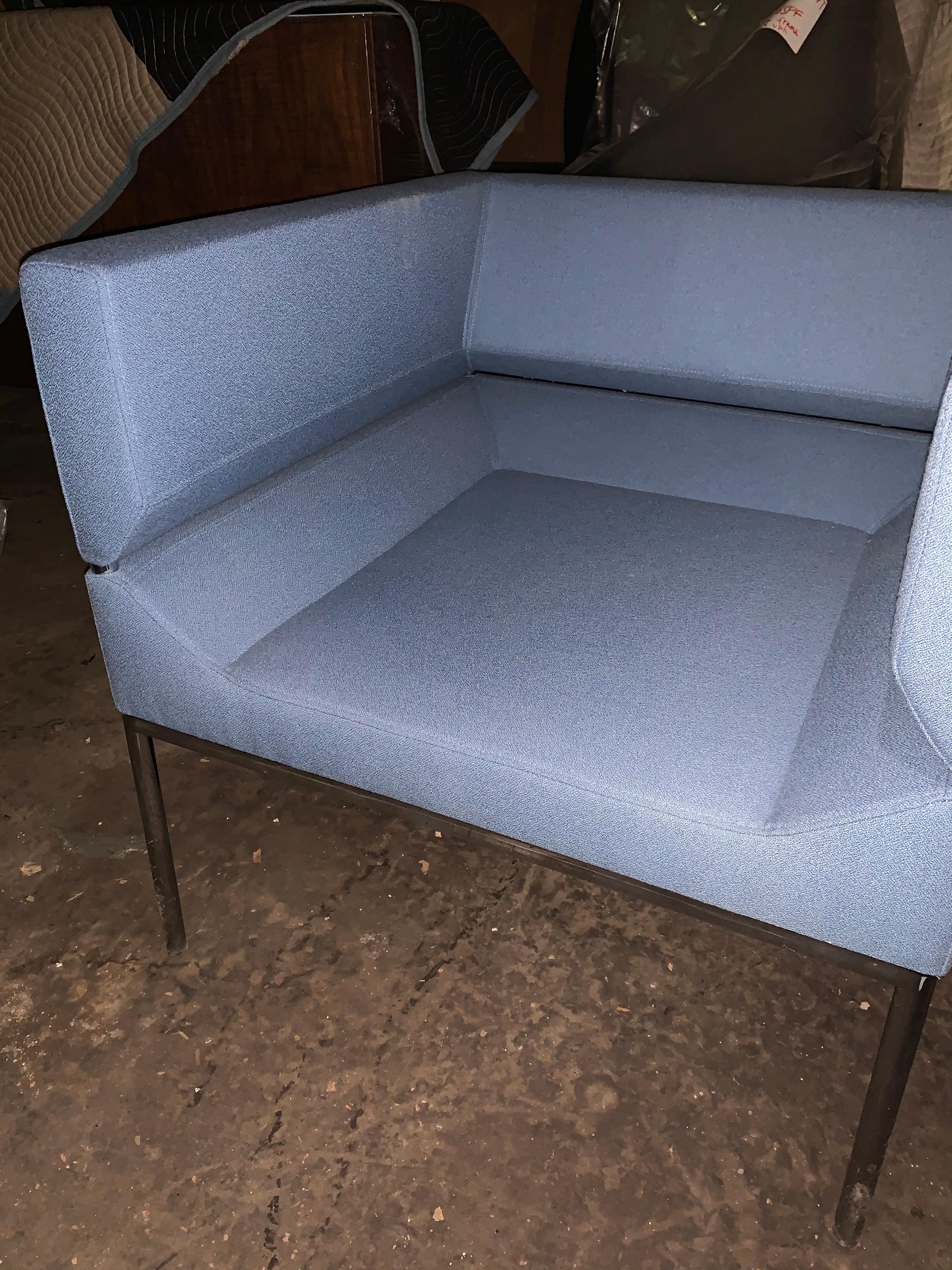FM Lounge Blue Armchair  In Good Condition In New York, NY