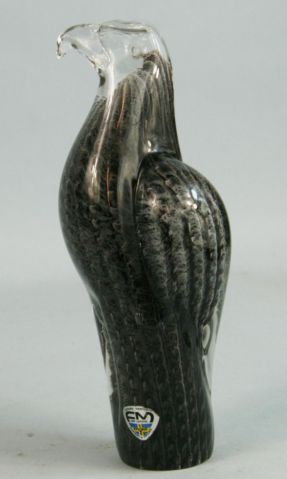 3-757 Swedish art crystal hand made eagle.