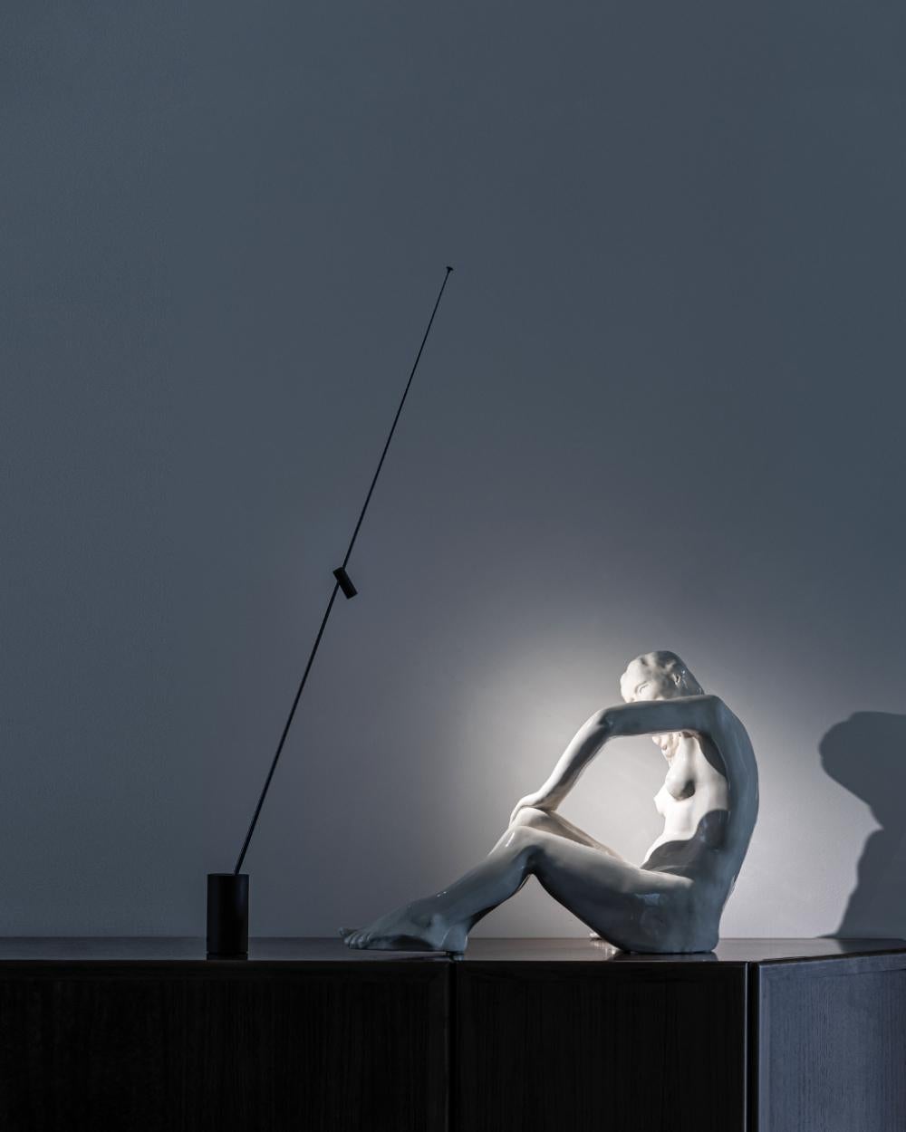 Italian FM table lamp in Matt Black by Davide Groppi For Sale