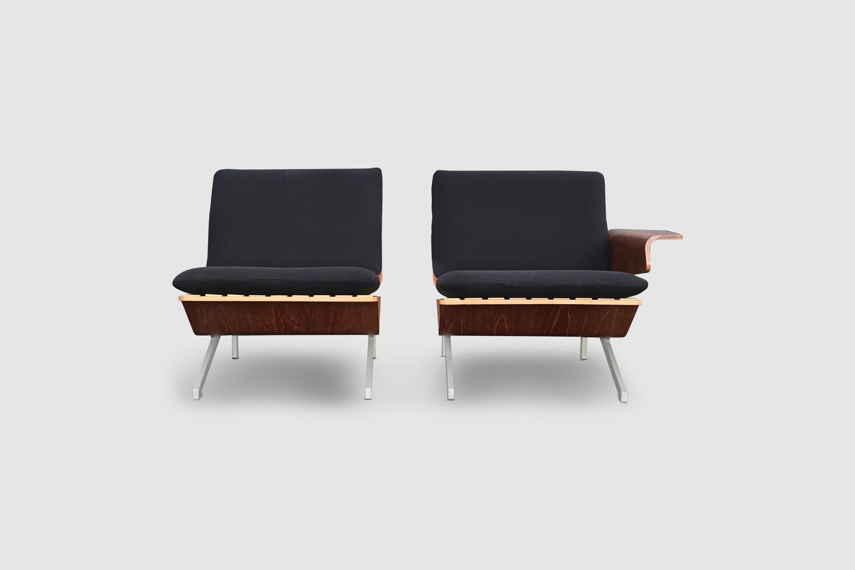 Rubber FM50 Lounge Chair by Cornelis Zitman for UMS Pastoe 1964, Set of 2 For Sale