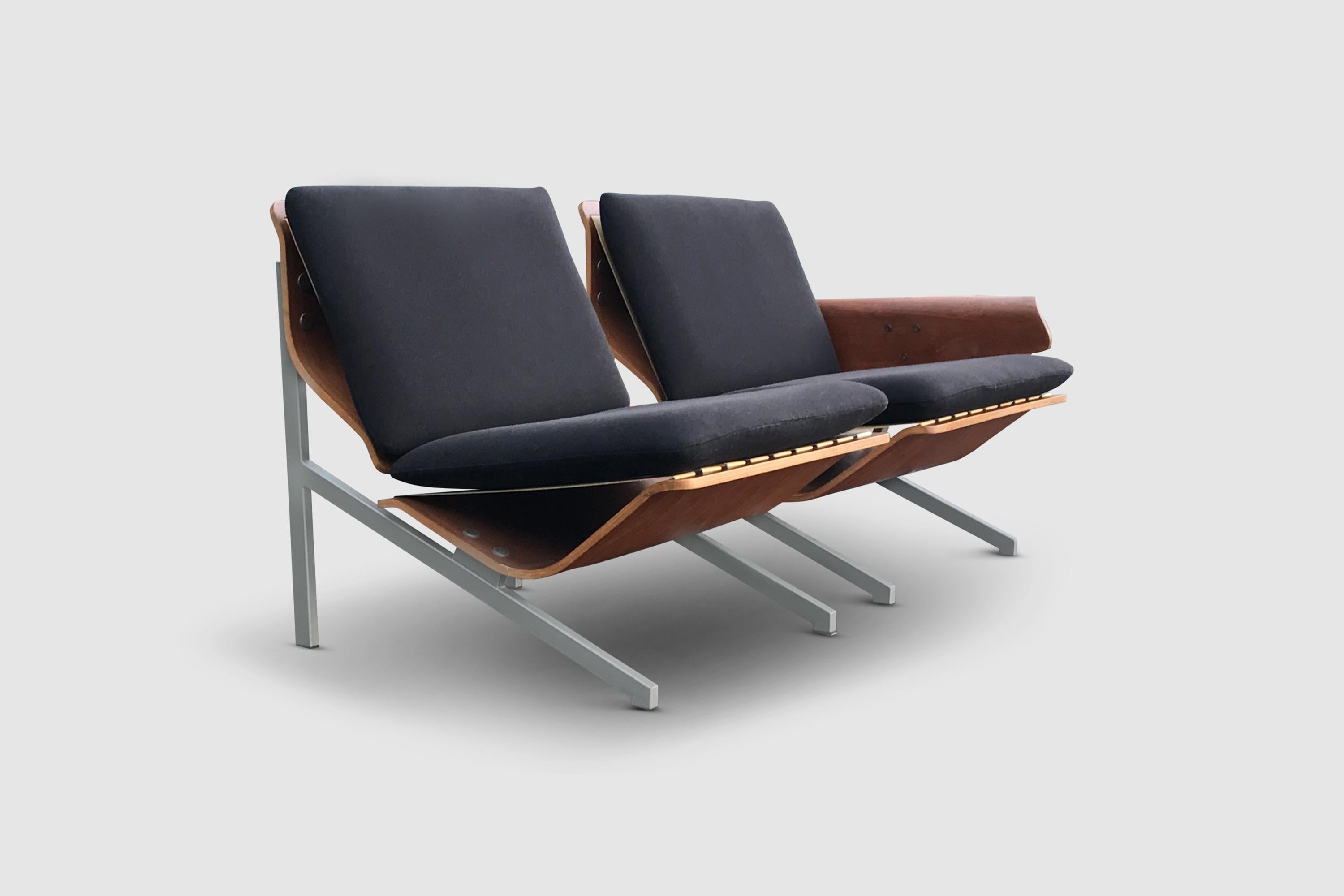 FM50 Lounge Chair by Cornelis Zitman for UMS Pastoe 1964, Set of 2 For Sale 1