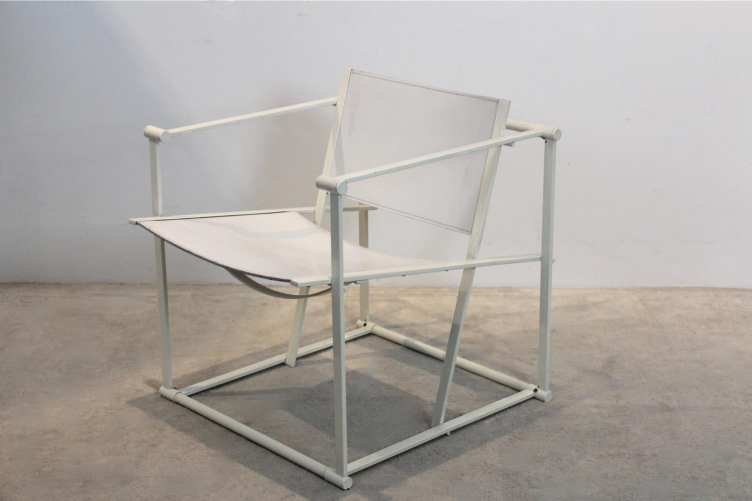 Mid-Century Modern FM62 Cubic Leather Lounge Chair by Radboud van Beekum for Pastoe, Dutch Design For Sale