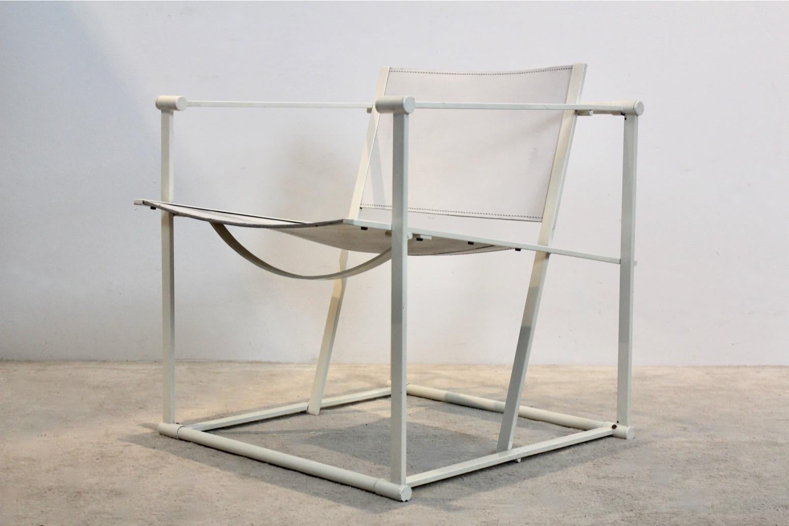 20th Century FM62 Cubic Leather Lounge Chair by Radboud van Beekum for Pastoe, Dutch Design For Sale