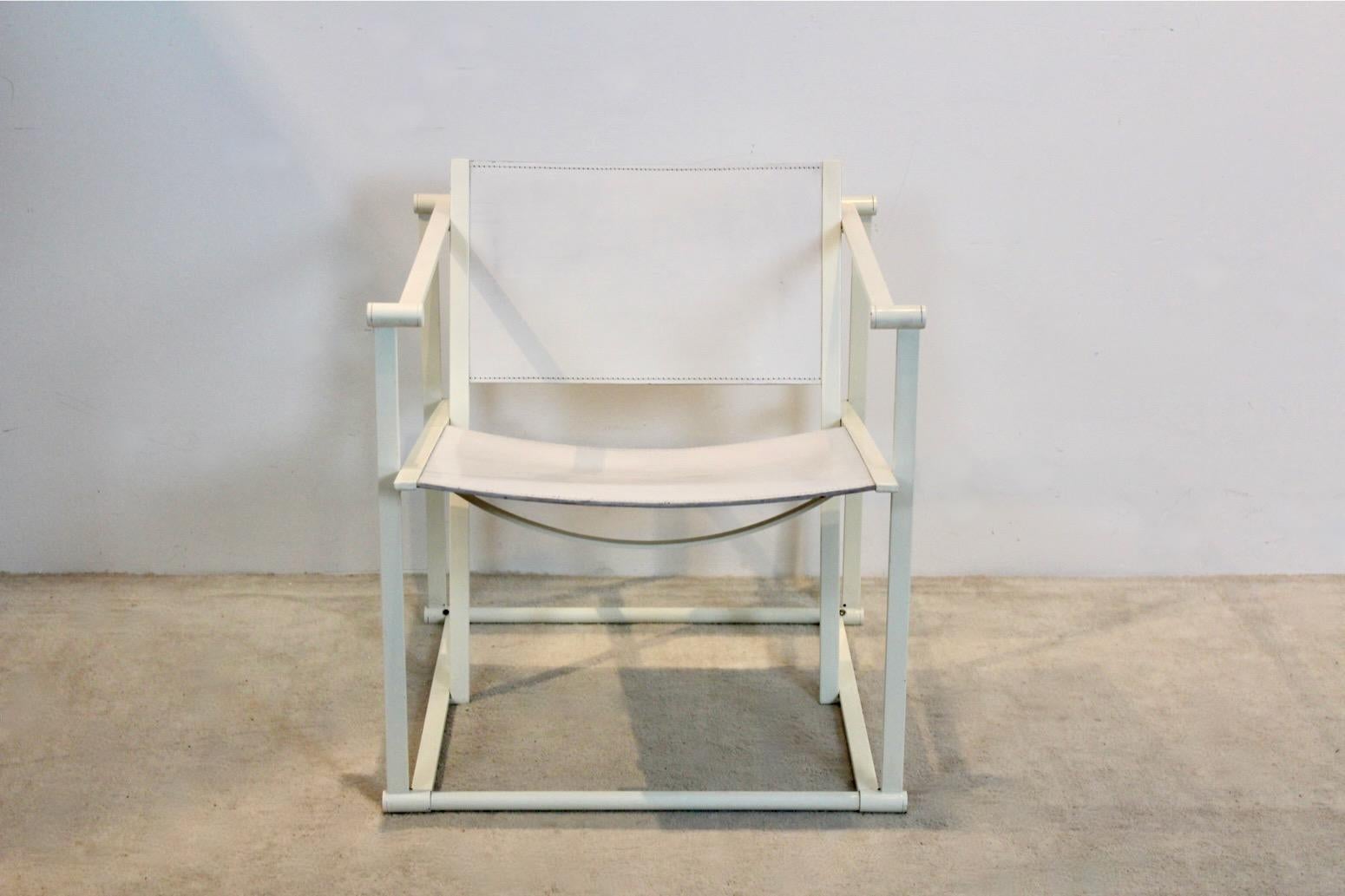 FM62 Sessel aus kubischem Leder von Radboud van Beekum für Pastoe, niederländisches Design im Angebot 1