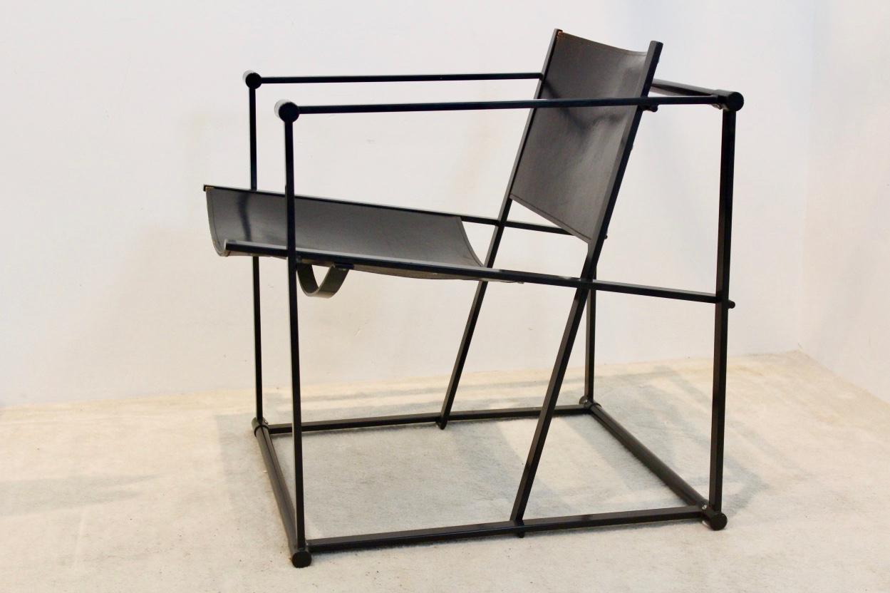 FM62 Cubic Leather Lounge Chair by Radboud van Beekum for Pastoe, Dutch Design 1