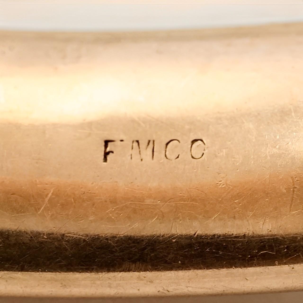 FMCO Antique Rose Gold Filled Flowers and Butterflies Engraved Bangle Bracelet In Good Condition For Sale In London, GB