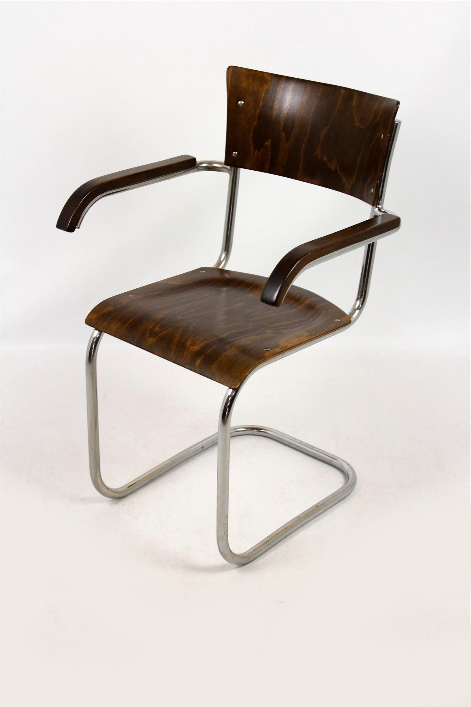 Fn 6 Chaise en porte-à-faux de Mart Stam pour Mücke & Melder, années 1930 en vente 1