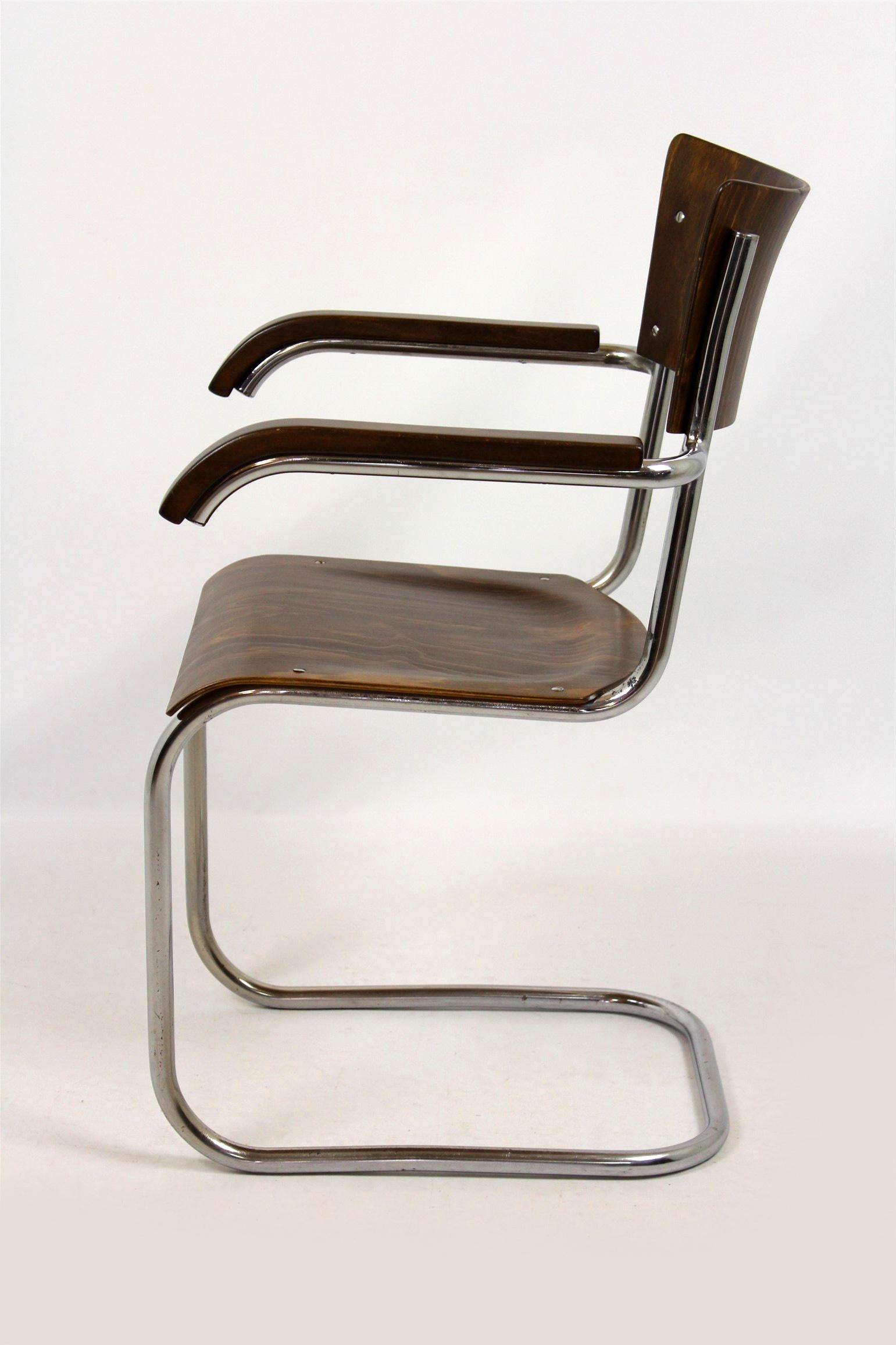 Fn 6 Freischwinger-Stuhl von Mart Stam für Mücke-Melder, 1930er Jahre (Tschechisch) im Angebot