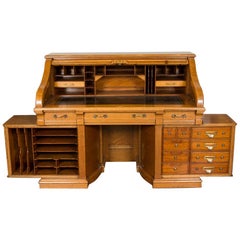 Slant Top Desk With Gothic Scroll Embellishment New England Im