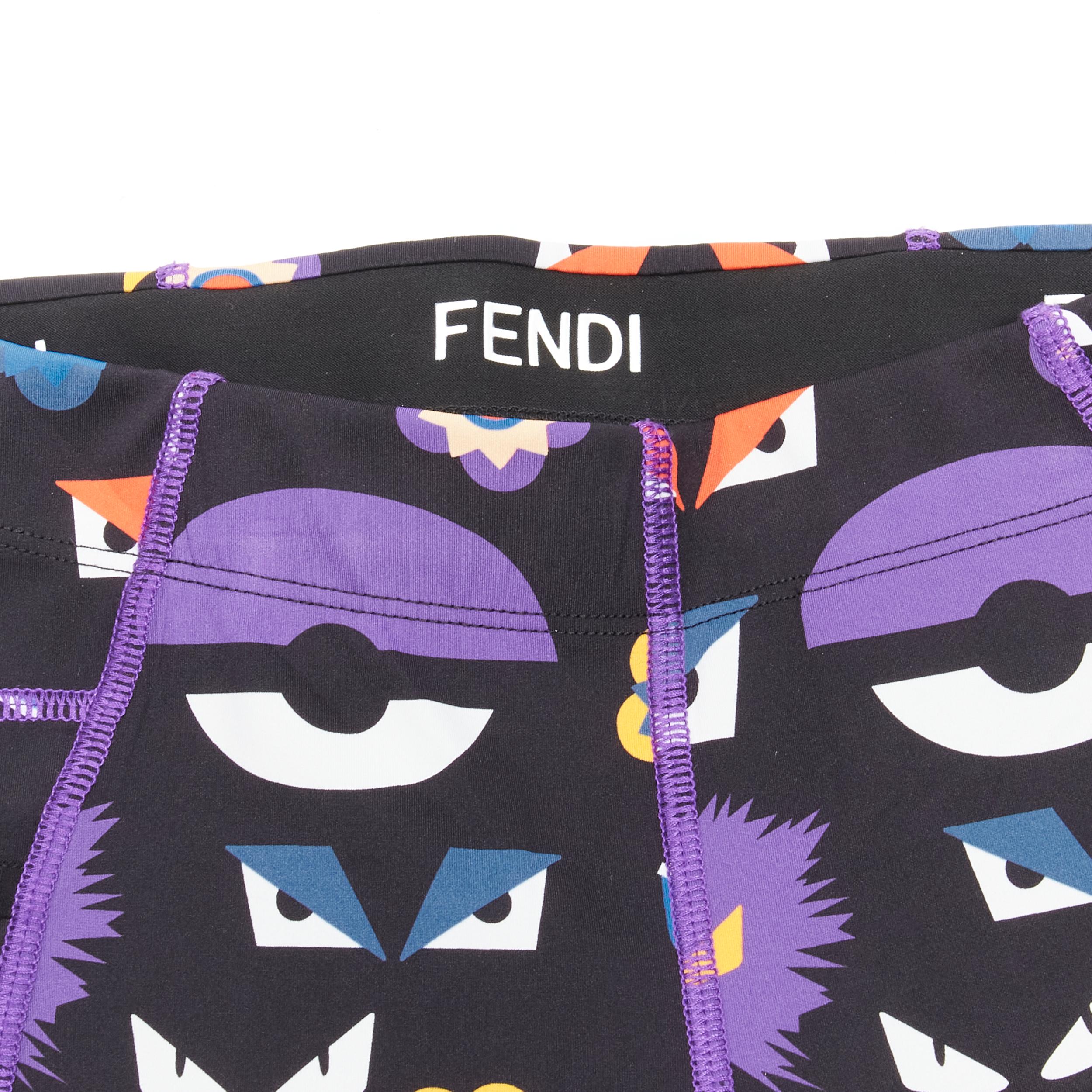 FNEDI Monster Bug Eye black graphic print Activewear leggings For Sale 2