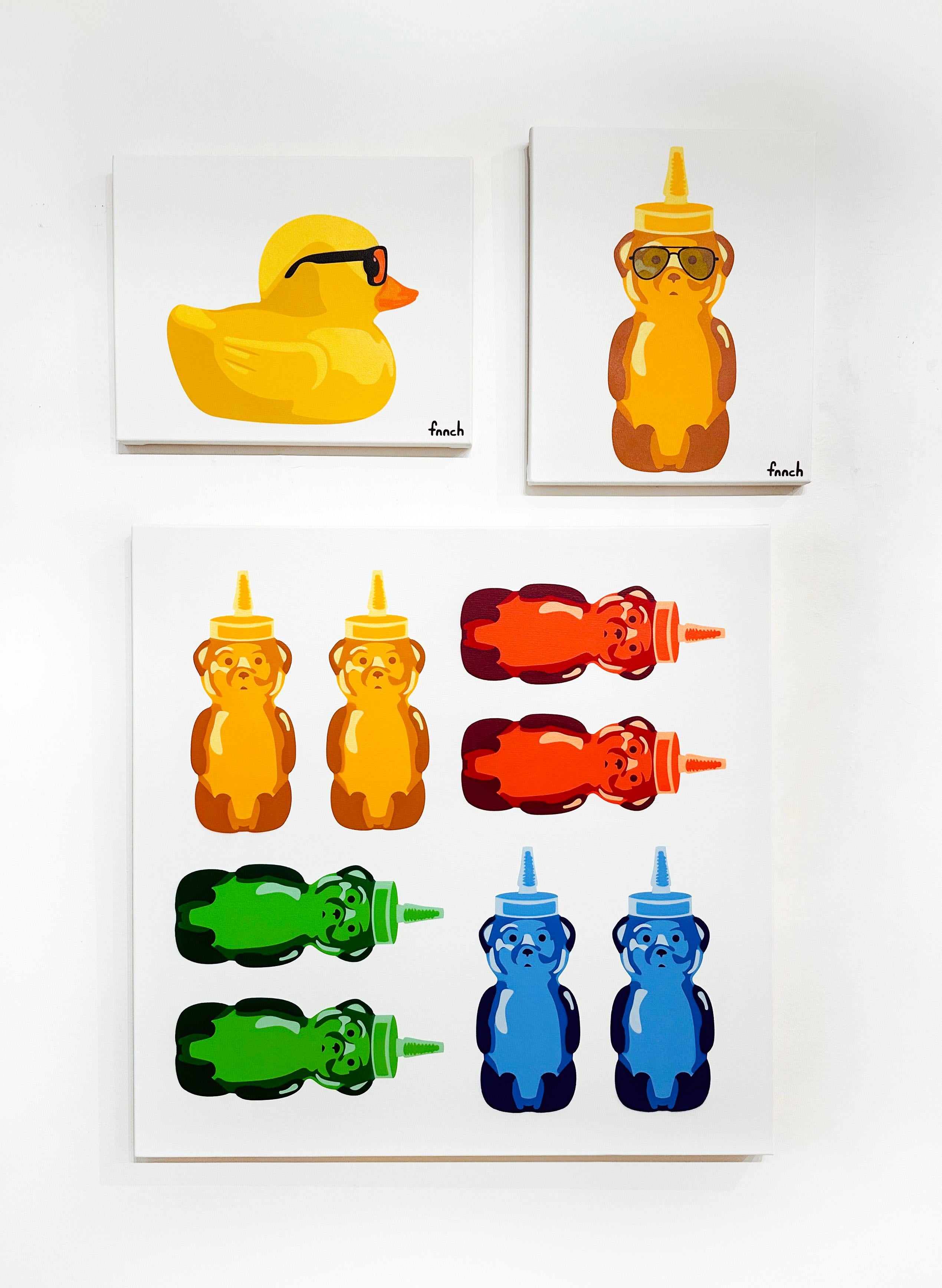 Farbbären Kreuzschraffur – Painting von fnnch