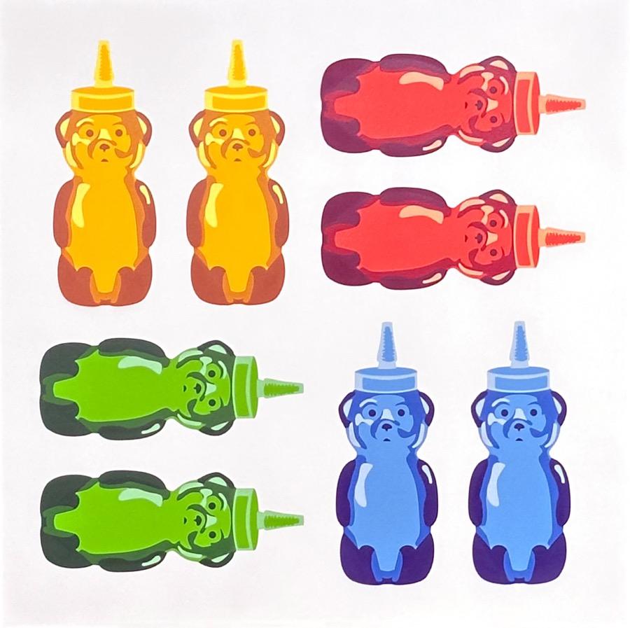 Color Bears Cross Hatch