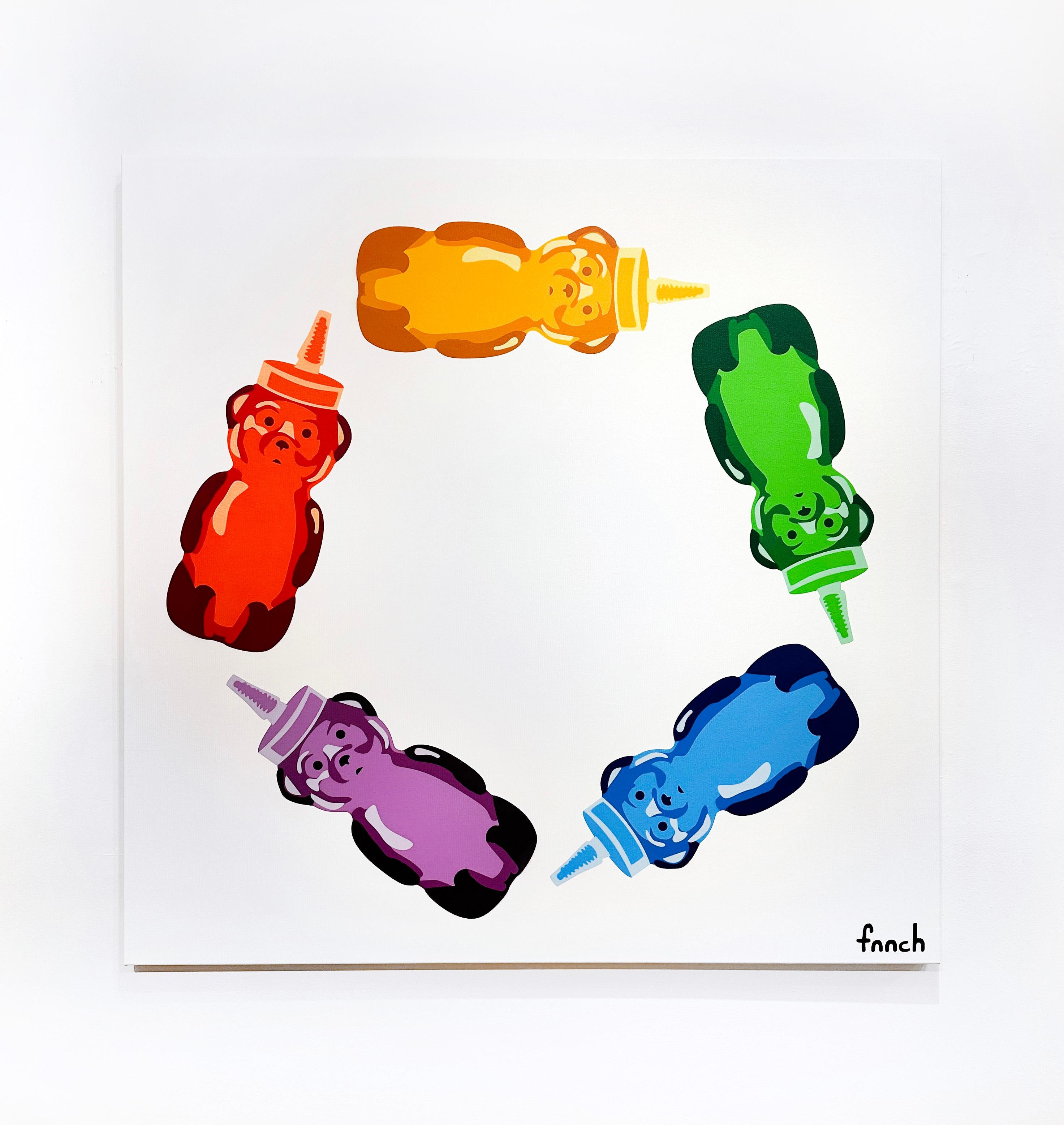 Pentagon Bears - Contemporary Painting by fnnch