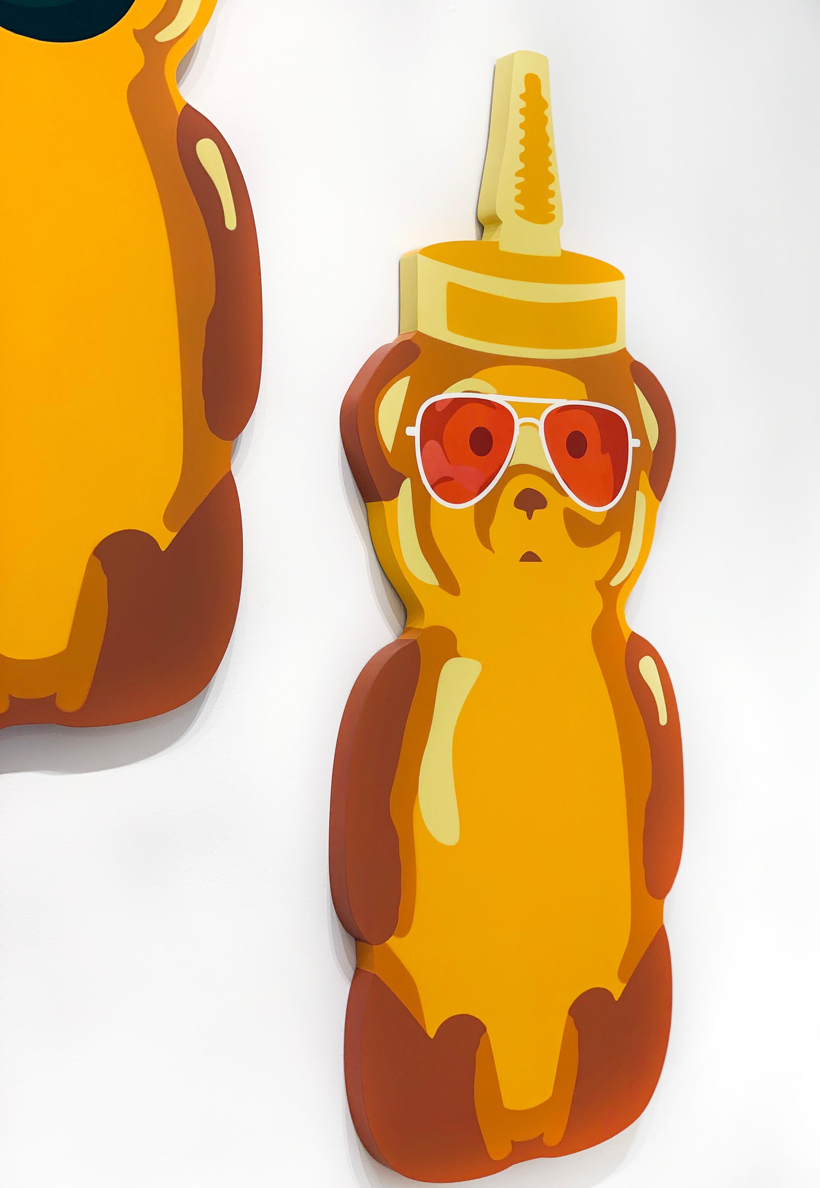 Unibody Aviator Bear - Contemporary Painting by fnnch