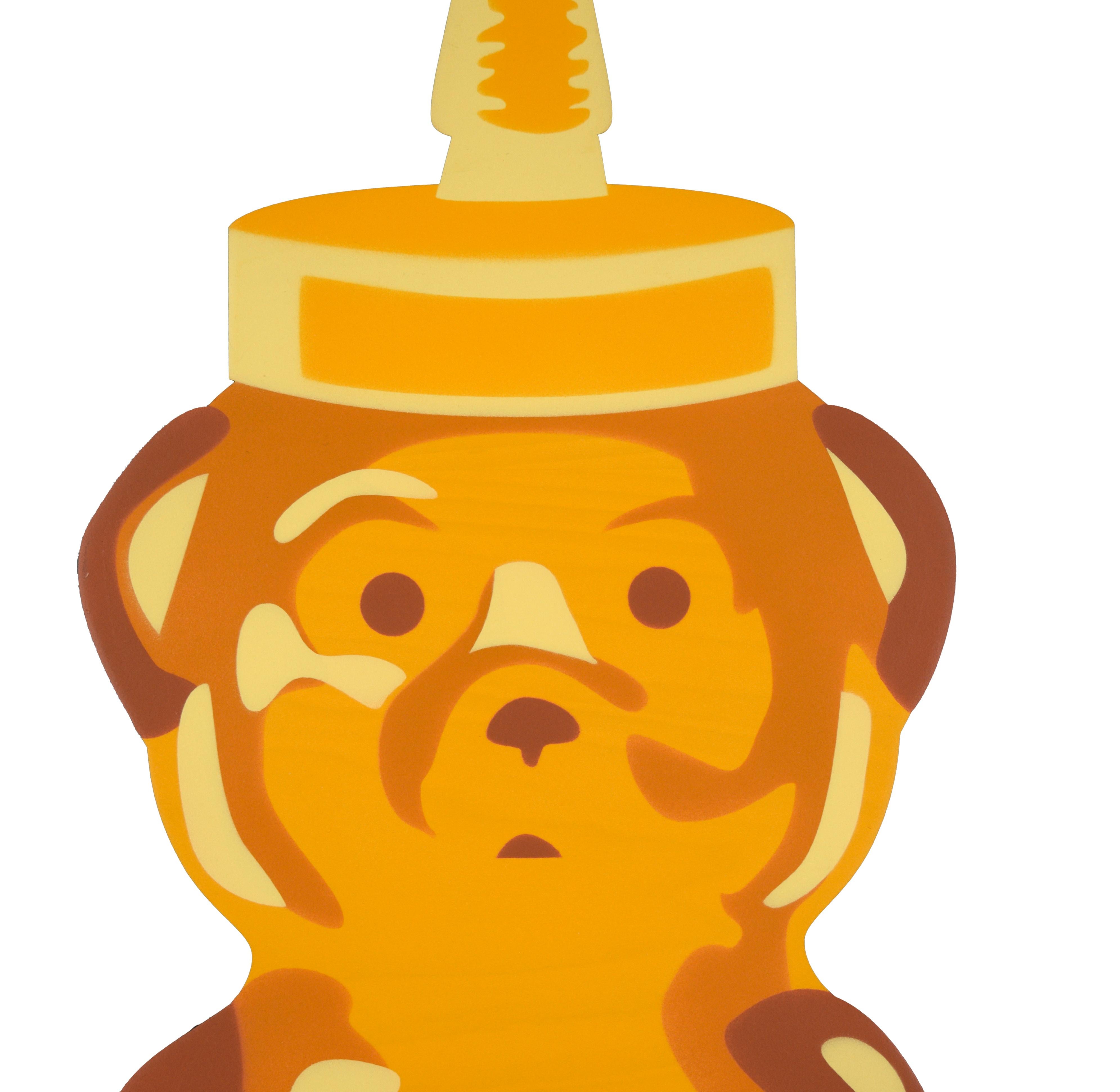 Honey Bear with Coffee by San Francisco Street Artist fnnch For Sale 1