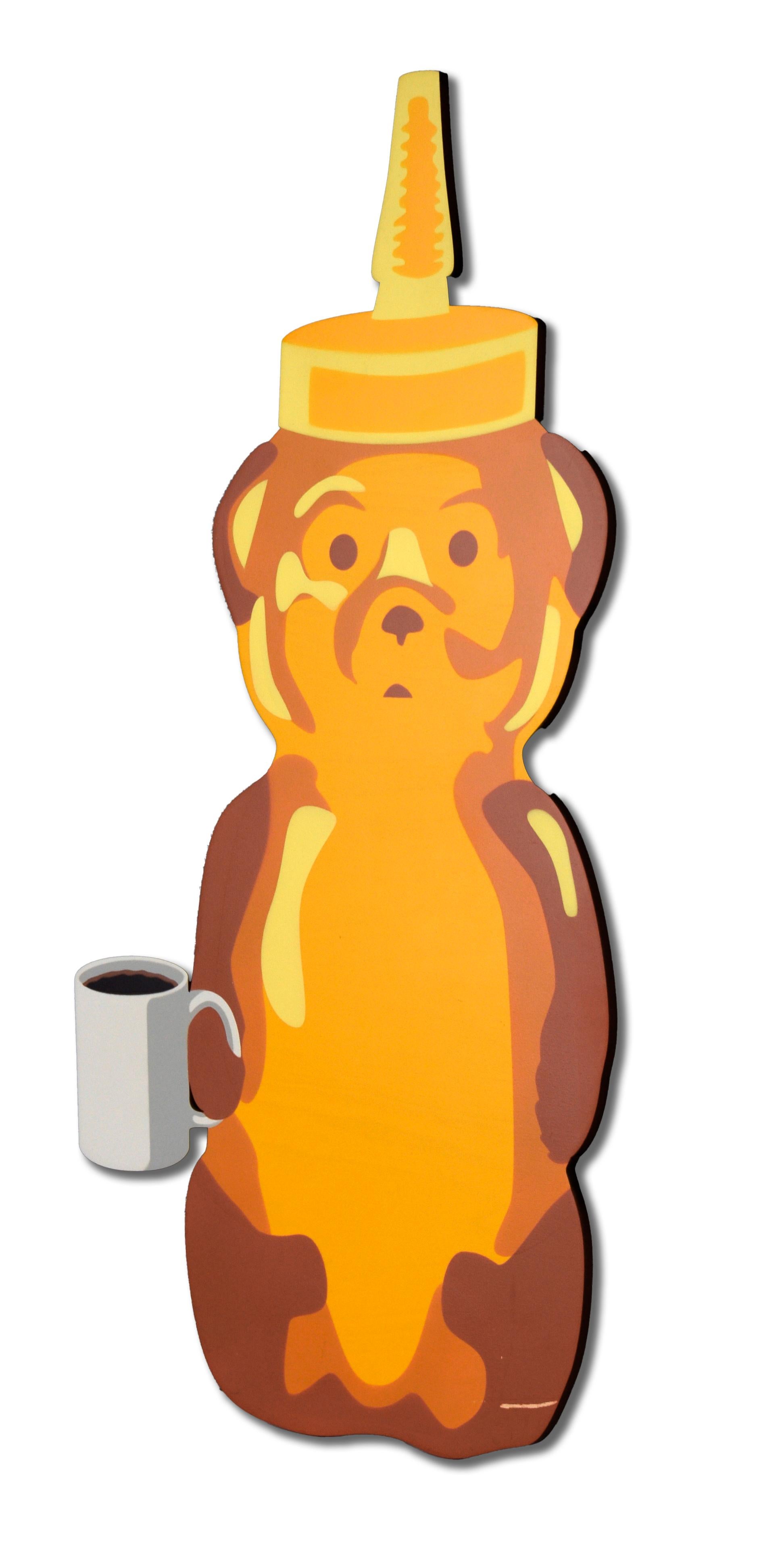 Honey Bear with Coffee by San Francisco Street Artist fnnch For Sale 5
