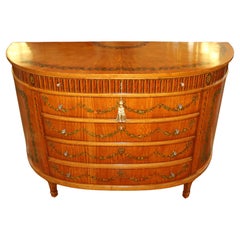 Antique F.O Schmidt Vienna Adams Style Satinwood Paint Decorated Dresser Commode 1910