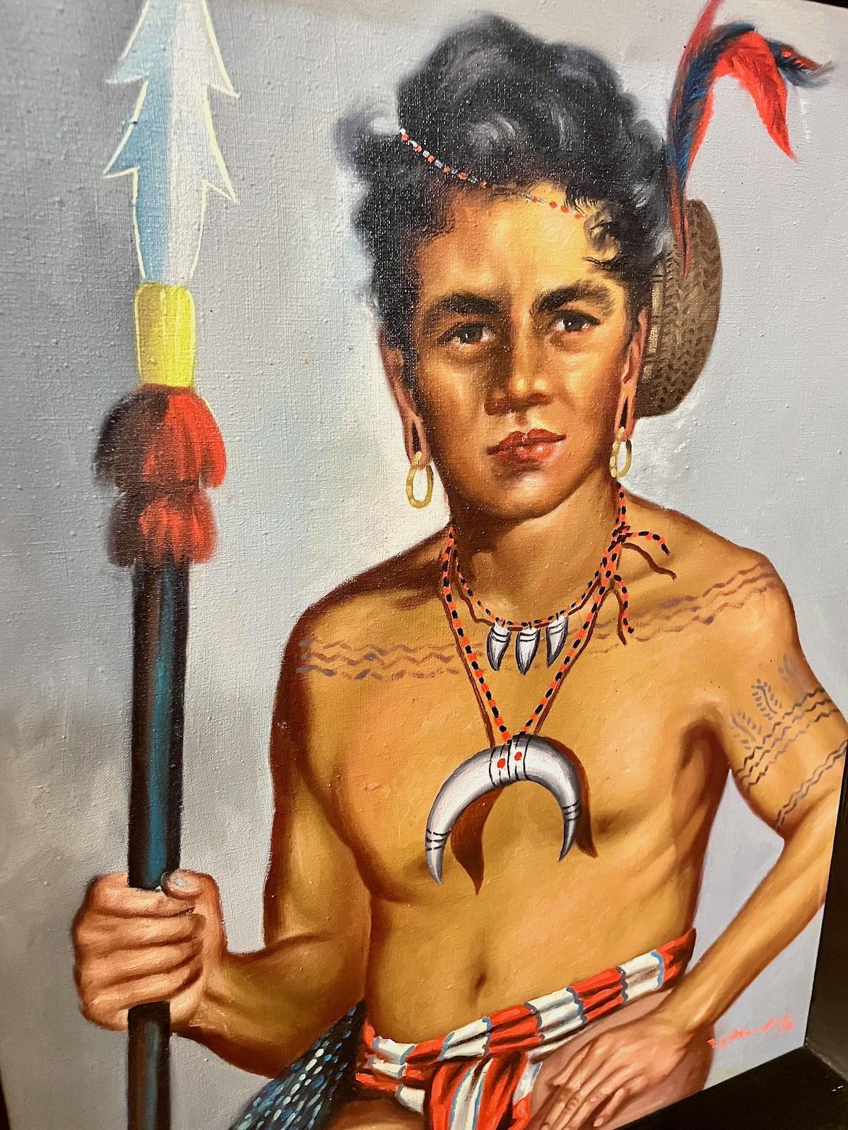 Ein Paar indigener Fillipino-Porträts im Angebot 4