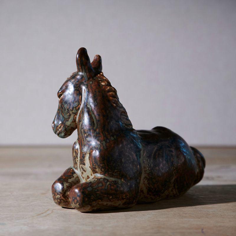 European Foal Figure in Ceramic by Knud Kyhn For Sale