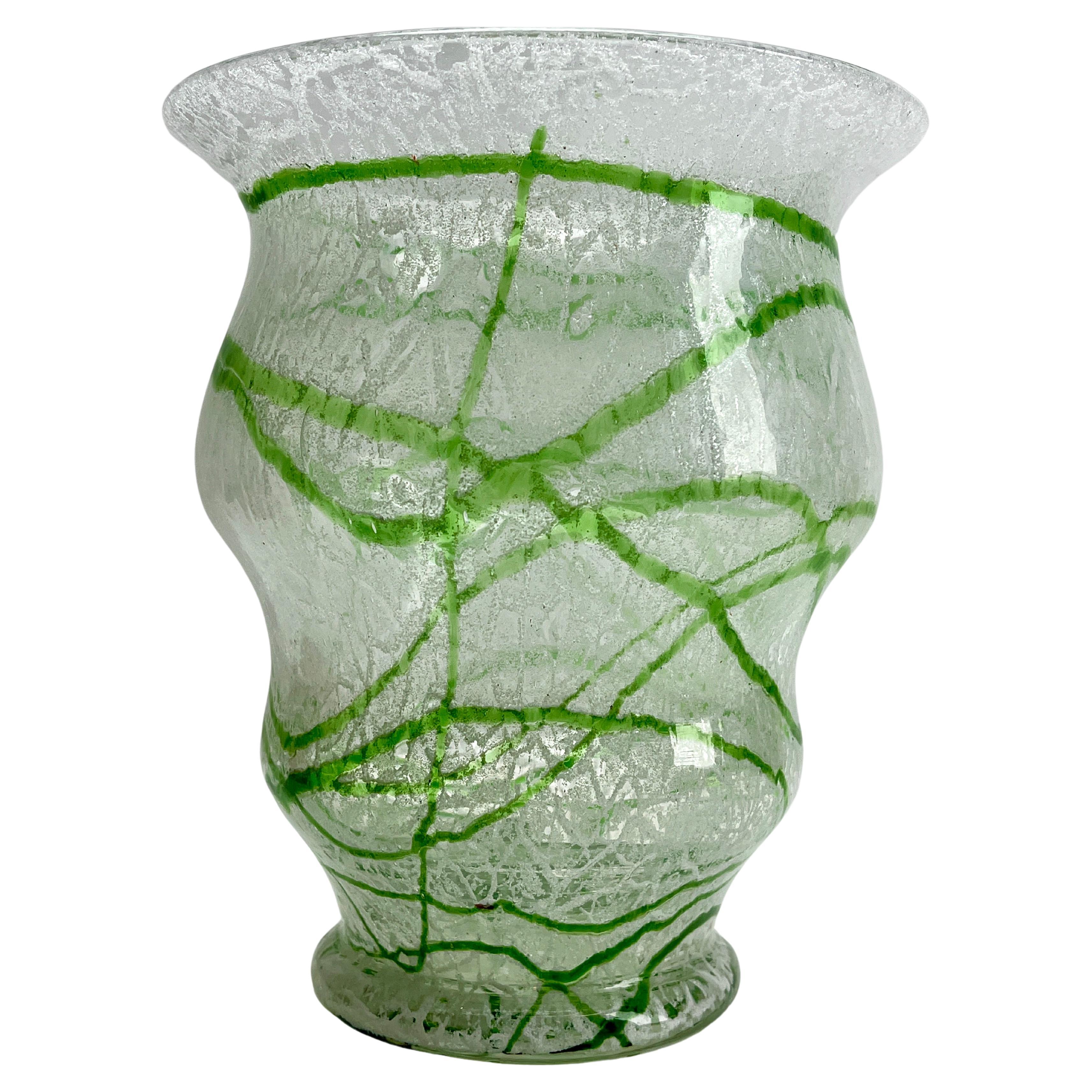 Foam Art Glass Vase. Johann Loetz Witwe, Klostermühle, around 1930s.  In Good Condition For Sale In Verviers, BE