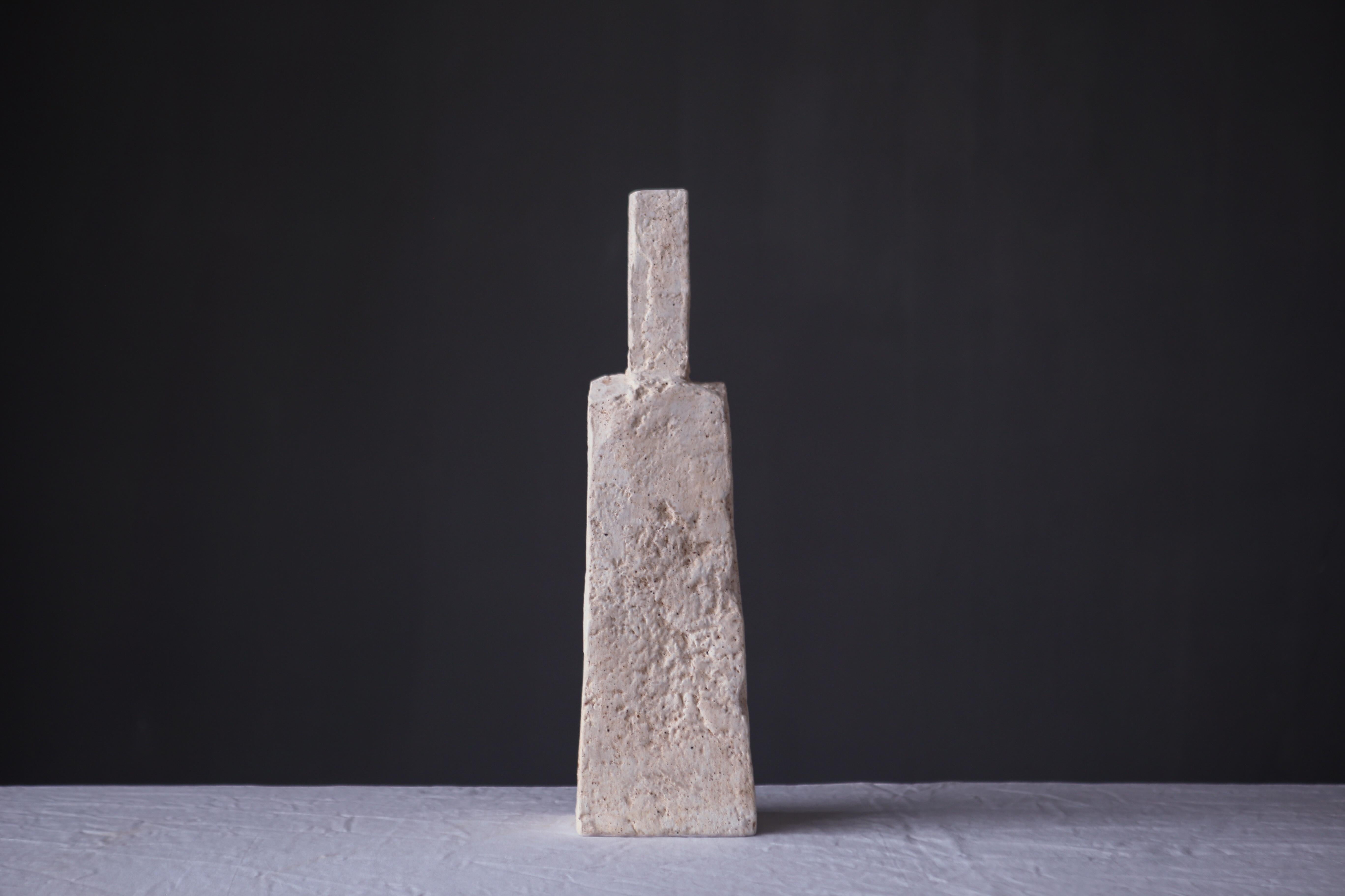 Chinese Foam-stone Inspired Handmade Ceramic Vases (Set of 3 )-  Rustic Textured Surface For Sale
