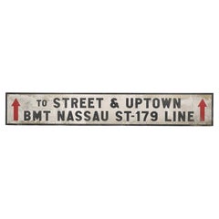 Foamboard BMT NASSAU ST-179 Film Prop Sign NYC Subway