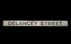 Foamboard Delancey Street Film Prop Sign NYC Subway