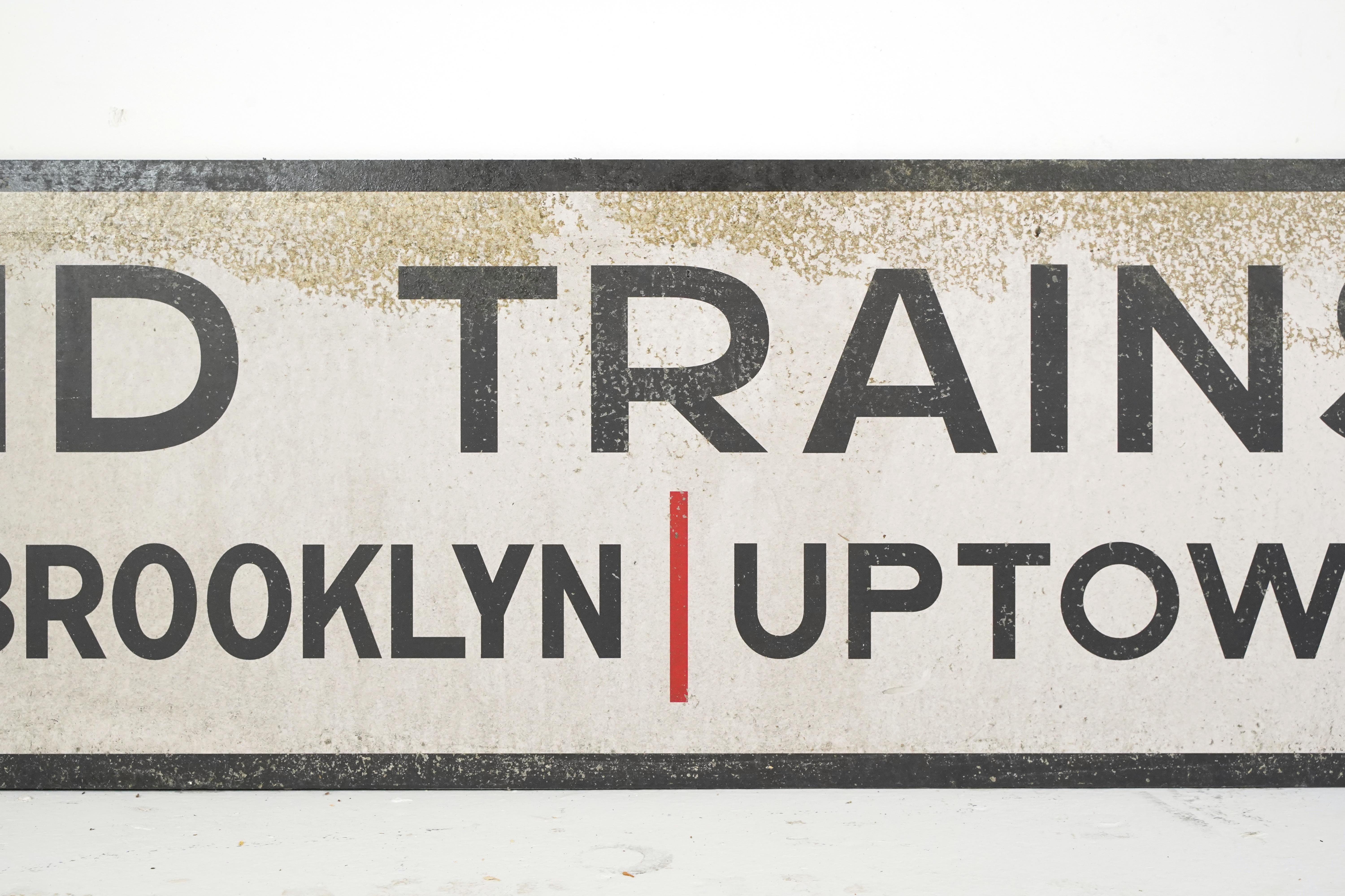 Mousse Foamboard NYC Ind Subway Trains Street Film Prop Sign en vente