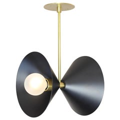 Focal Point Pendant Light in Brass and Black Enamel by Blueprint Lighting, 2019