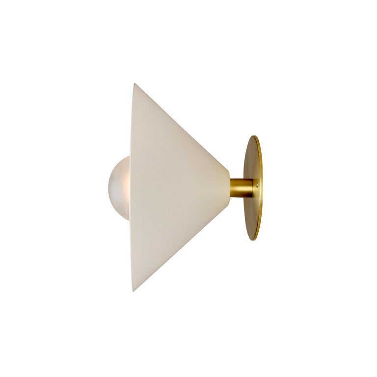 Focal Point Wall Sconce in Brass and White Enamel by Blueprint Lighting ...