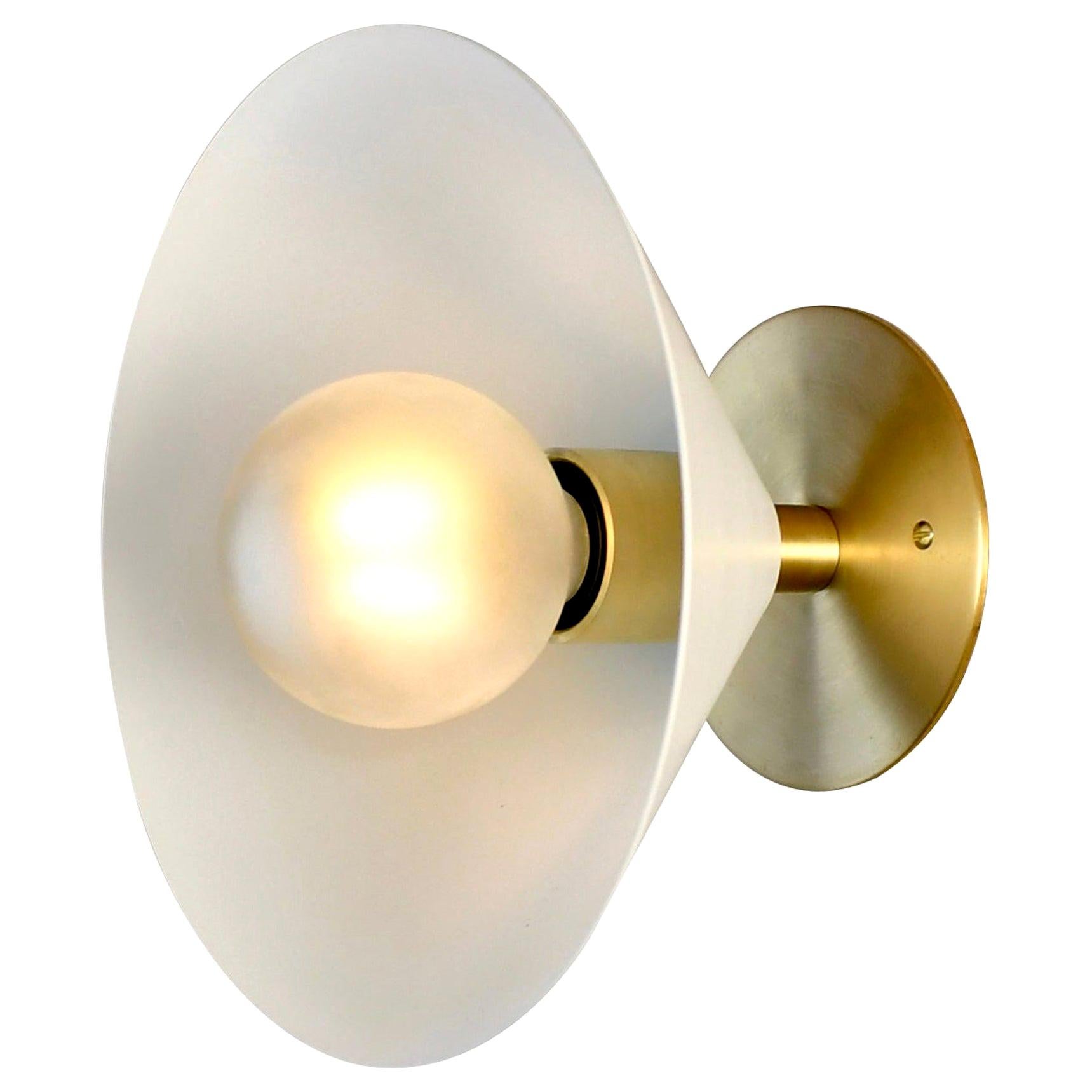 Focal Point Wall Sconce in Brass and White Enamel by Blueprint Lighting, 2019