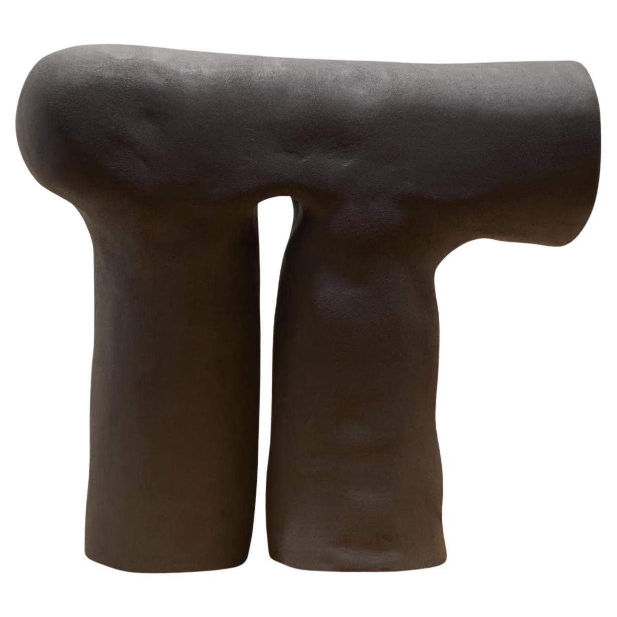 Espagnol Foco- engobe noir Sculpture en grès réfractaire, Collection Cadaqués en vente