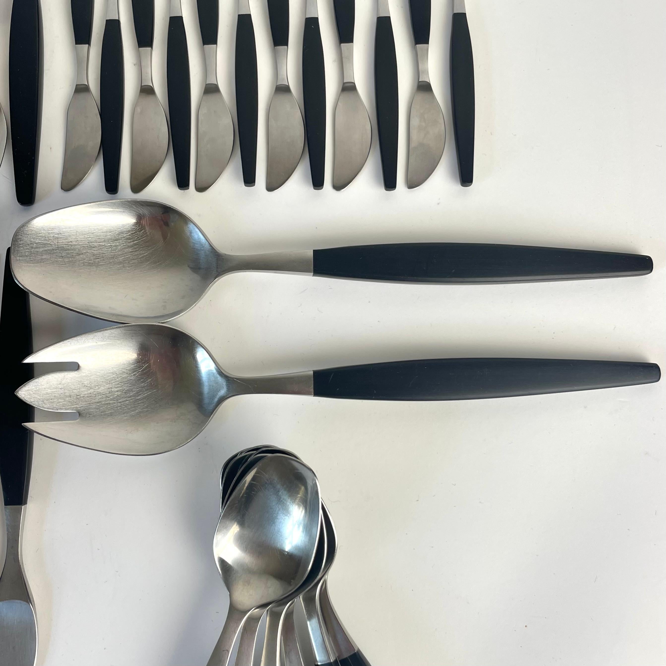 “Focus de Luxe” Flatware Set by Folke Arström for Gense, Sweden, 1950s im Angebot 3