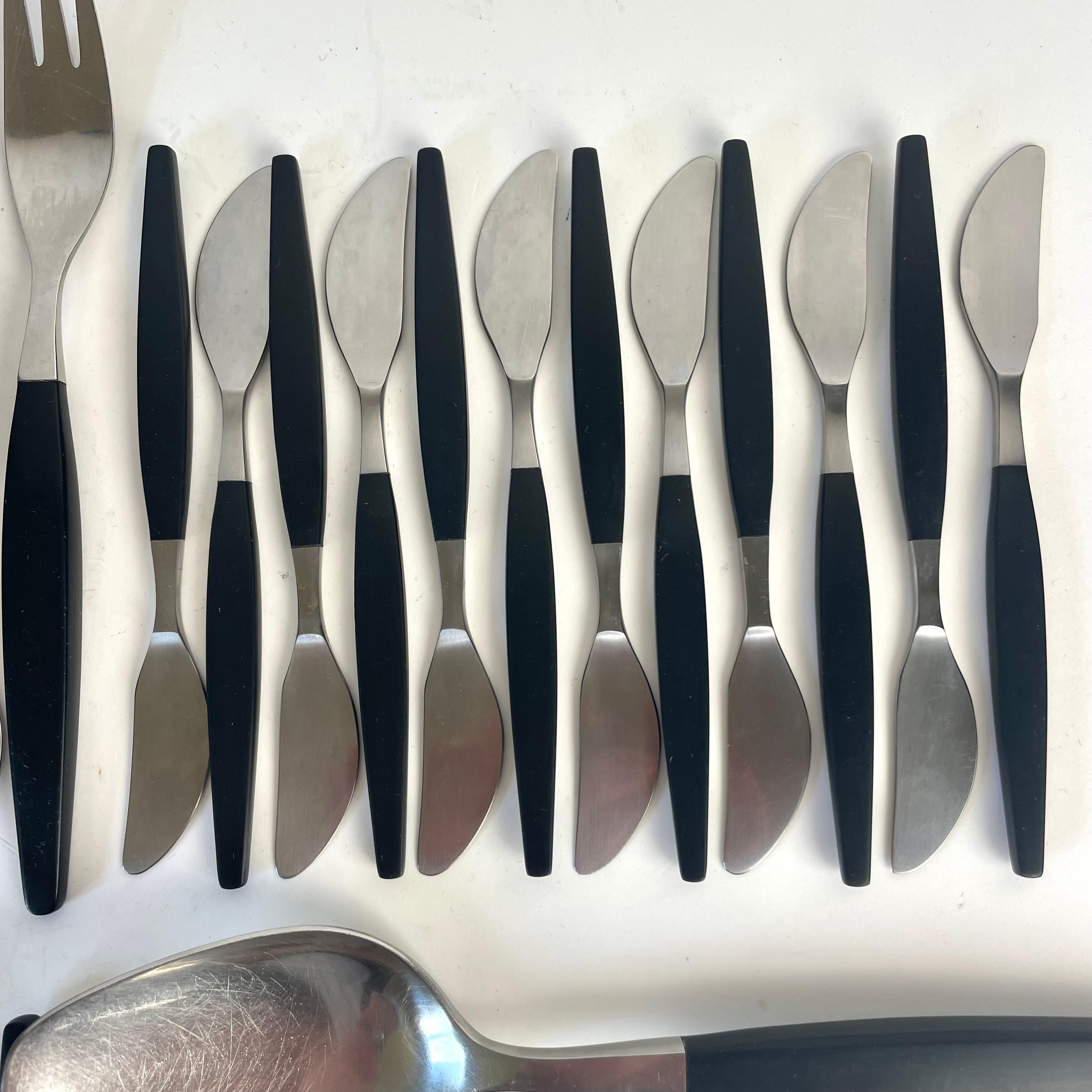 “Focus de Luxe” Flatware Set by Folke Arström for Gense, Sweden, 1950s (Schwedisch) im Angebot