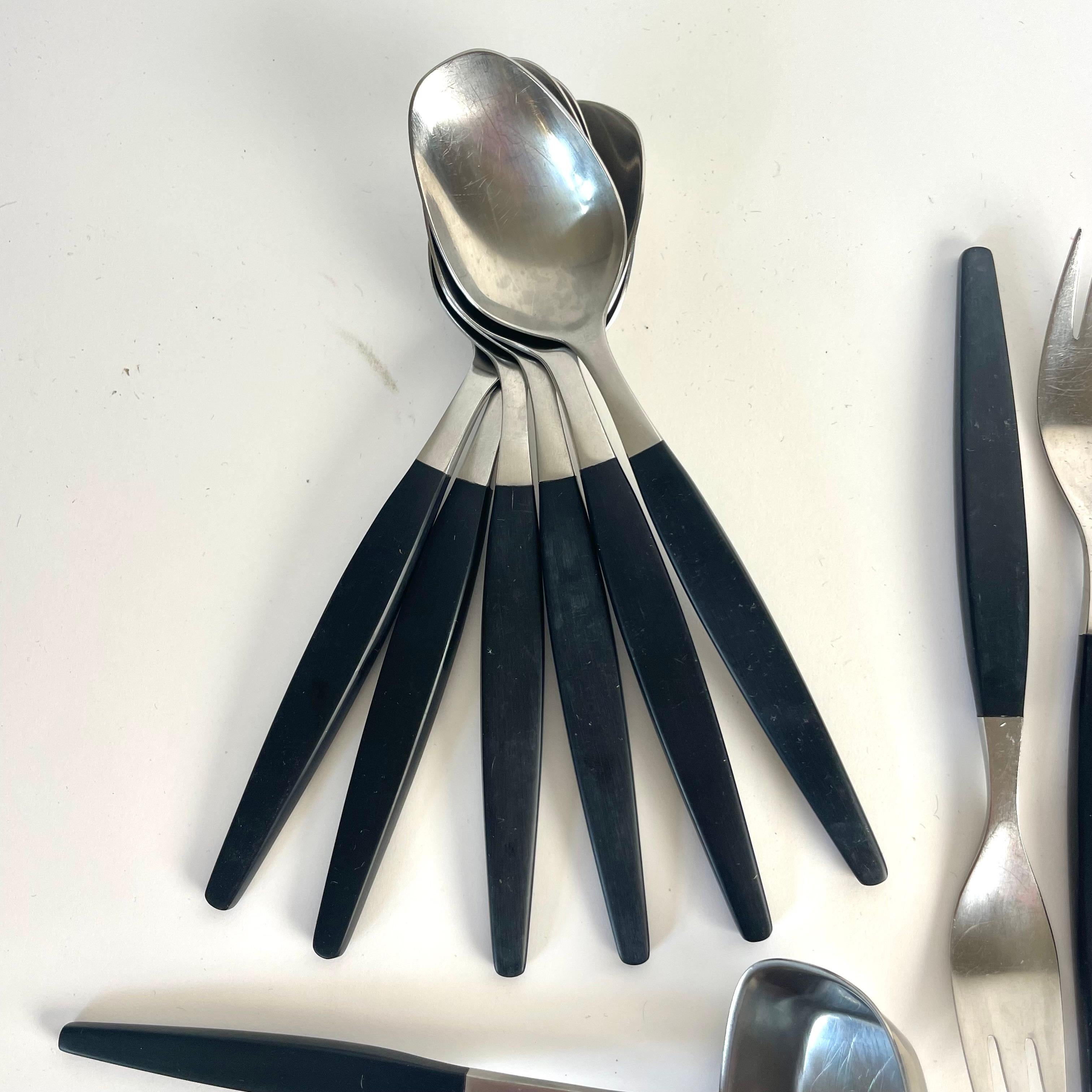 “Focus de Luxe” Flatware Set by Folke Arström for Gense, Sweden, 1950s im Angebot 1